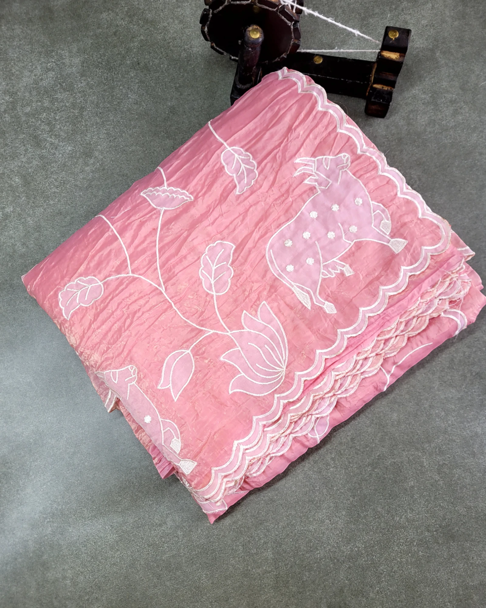 Lace Tarini Saree (Lotus Embriodery Blouse)