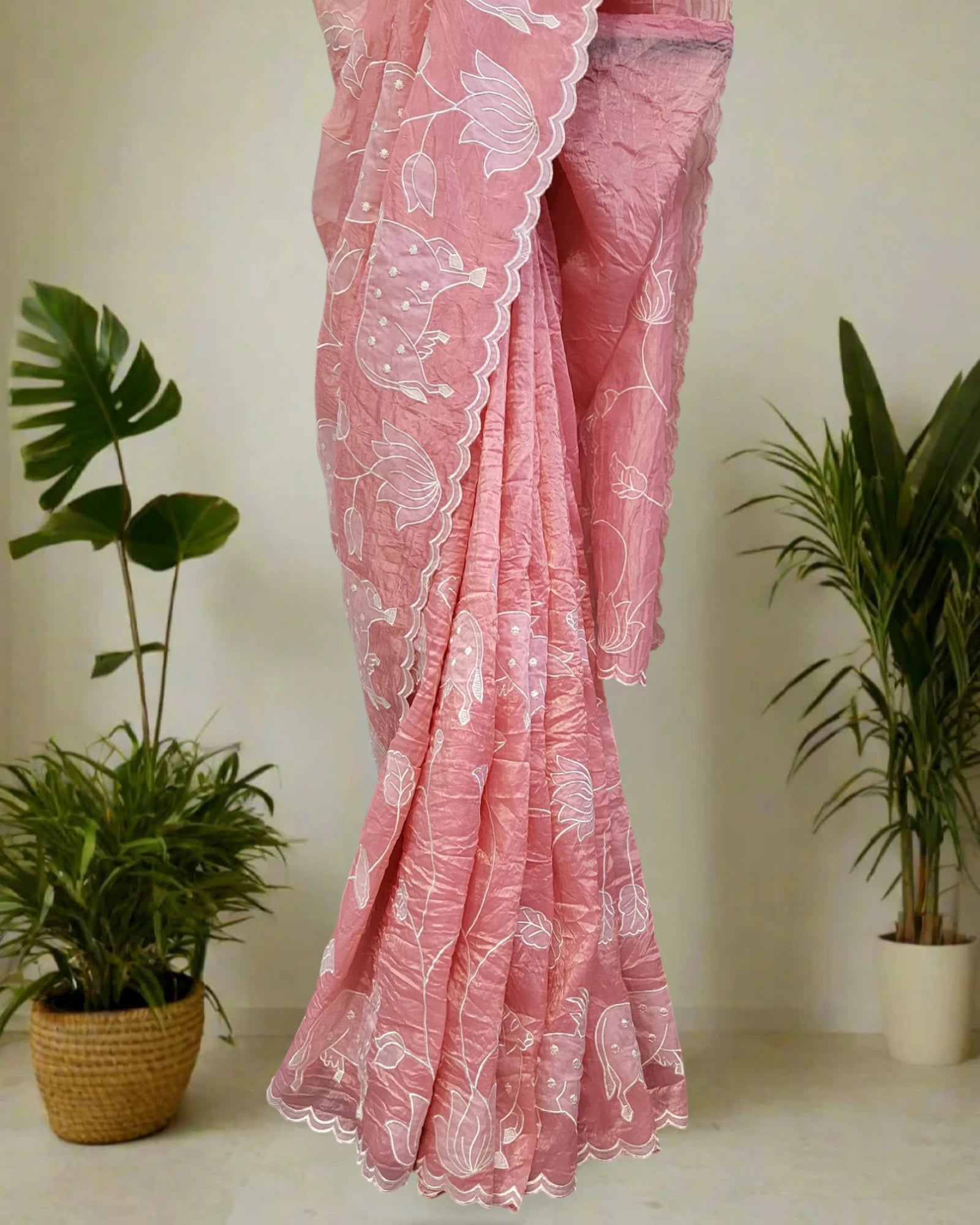 Lace Tarini Saree (Lotus Embriodery Blouse)