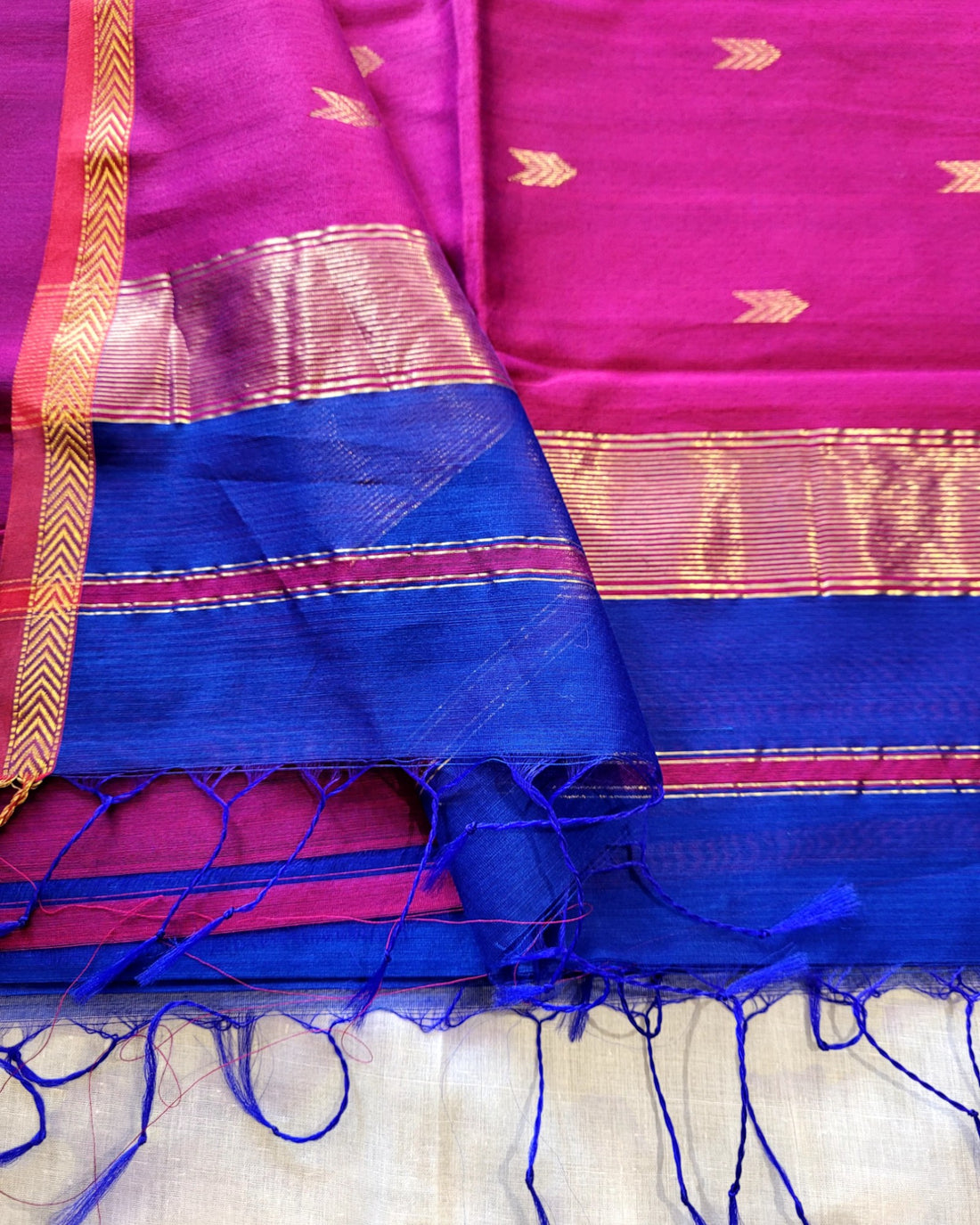 Navy Maheshwari SilkSaree
