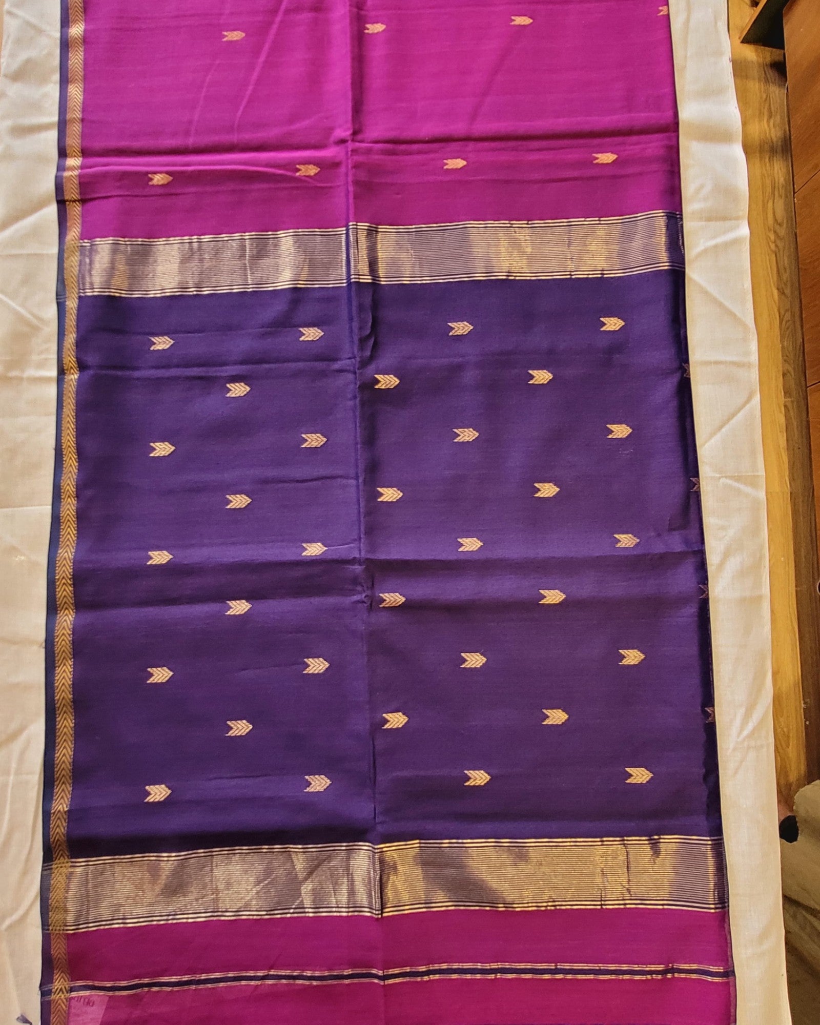 Purple Maheshwari SilkSaree