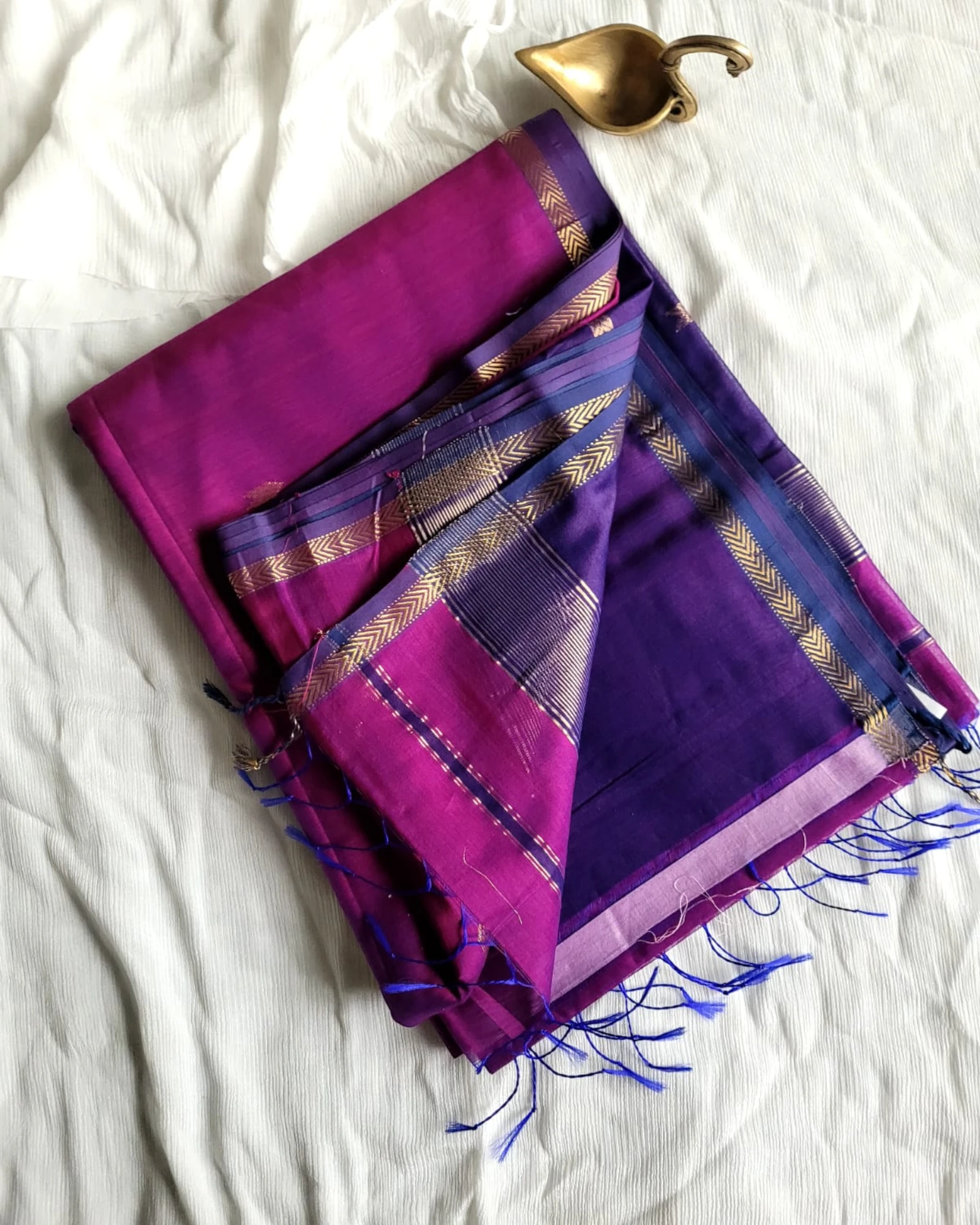 Purple Maheshwari SilkSaree