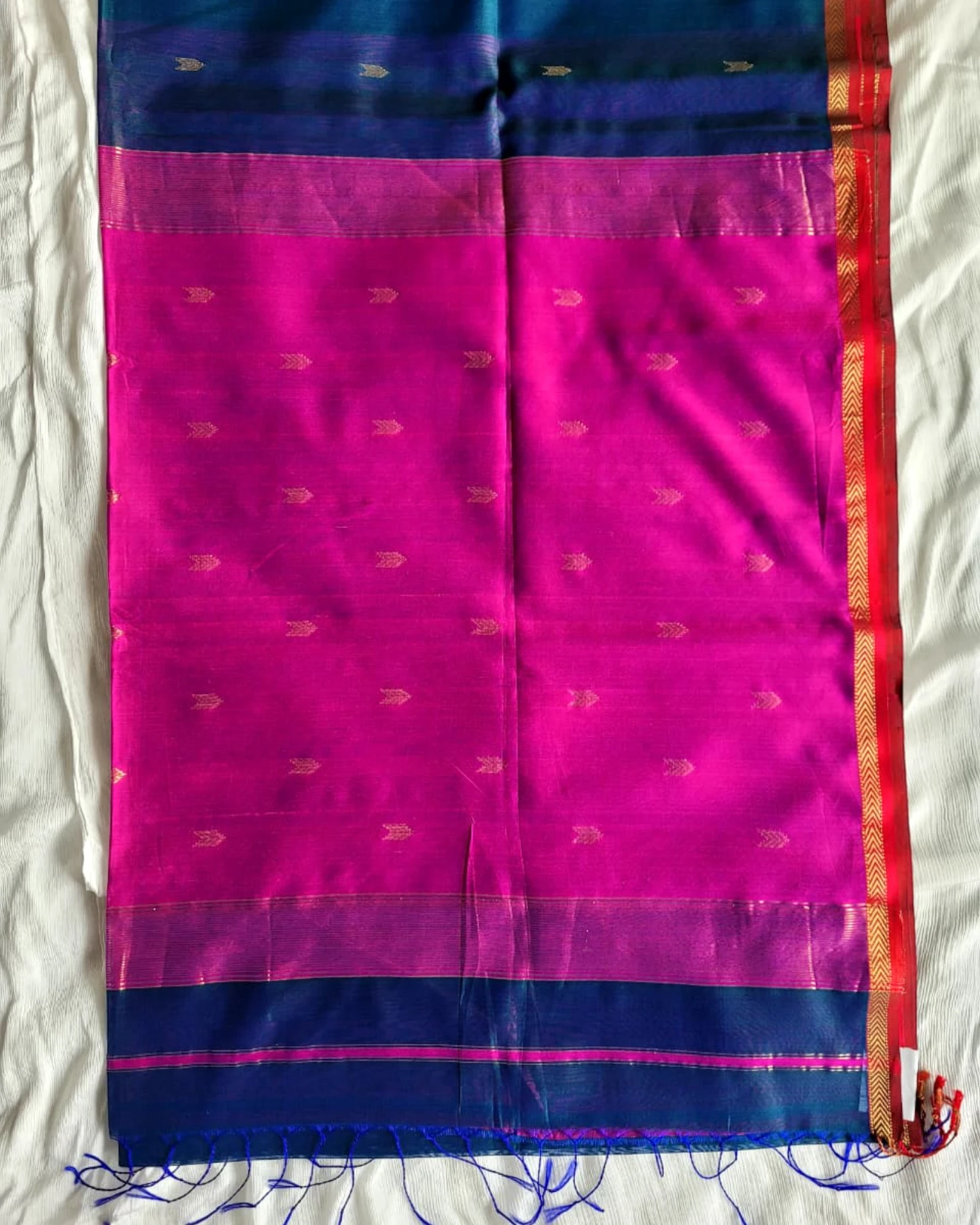 Blue Maheshwari SilkSaree