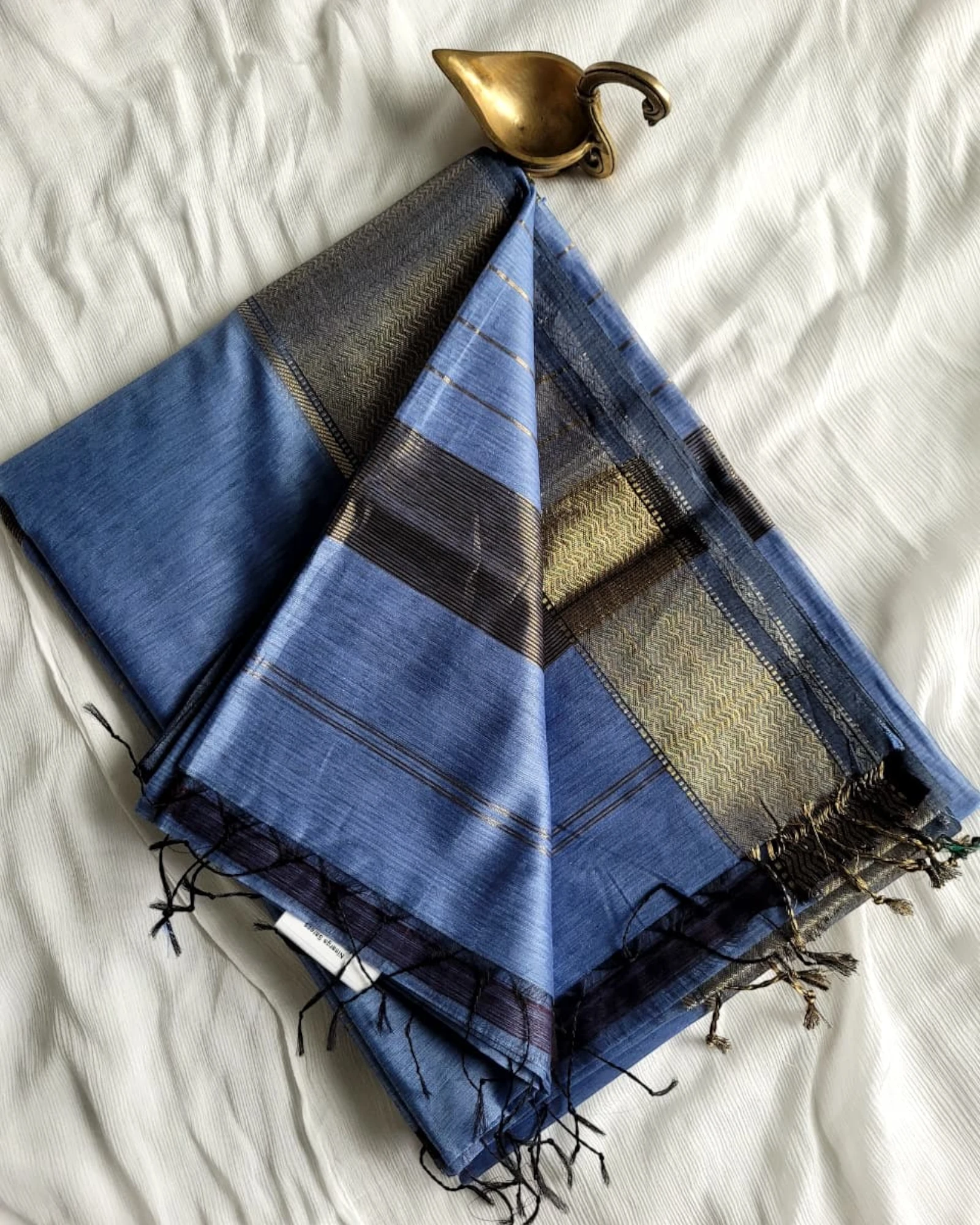 Berry Maheshwari Stripes Saree