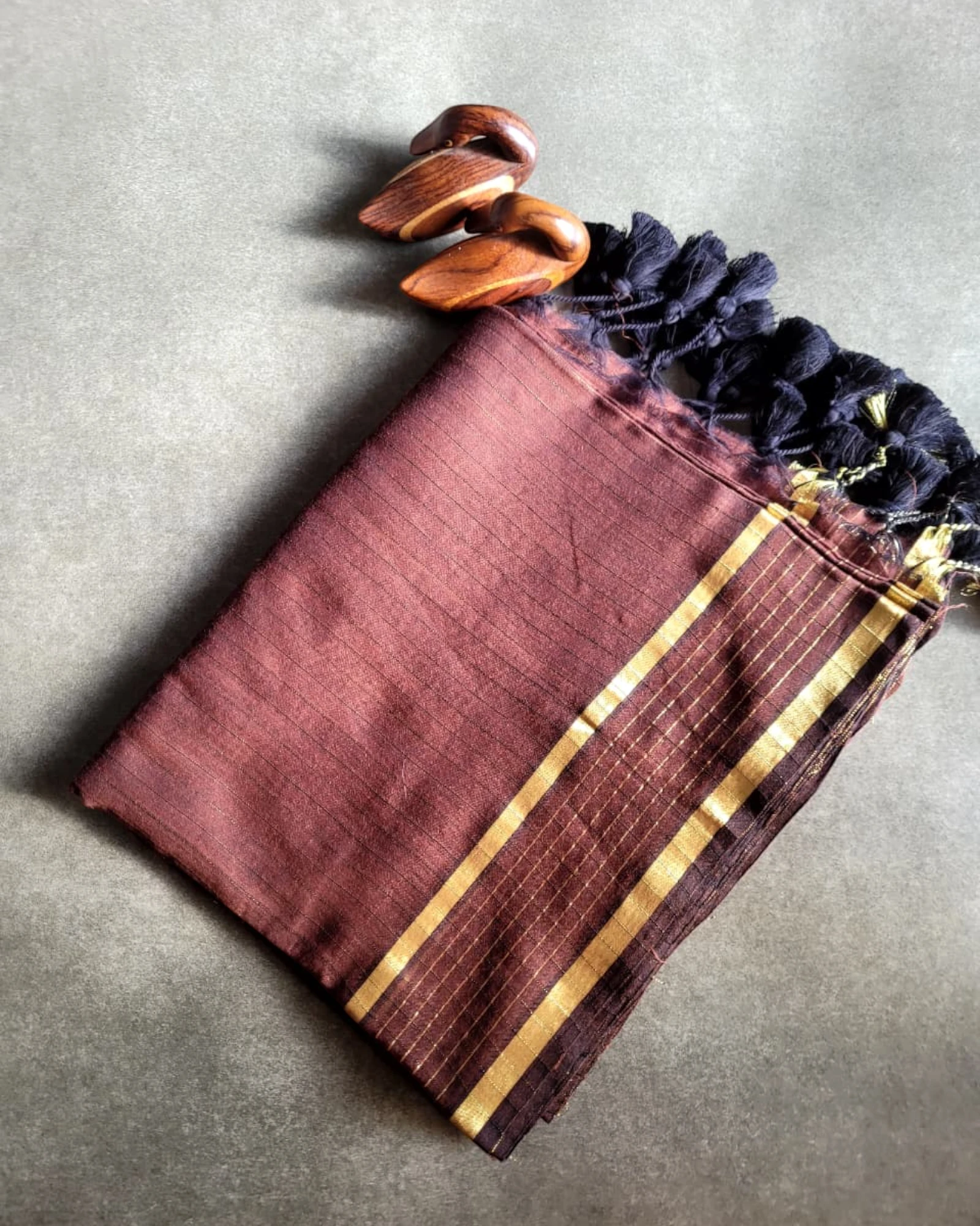 Brown Nidhi Mul Saree