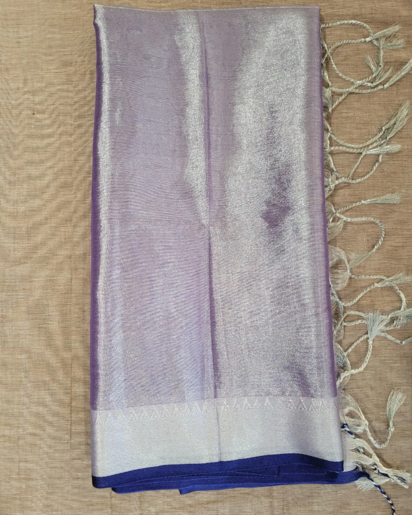 Purple Roshni Tissue Saree(border)