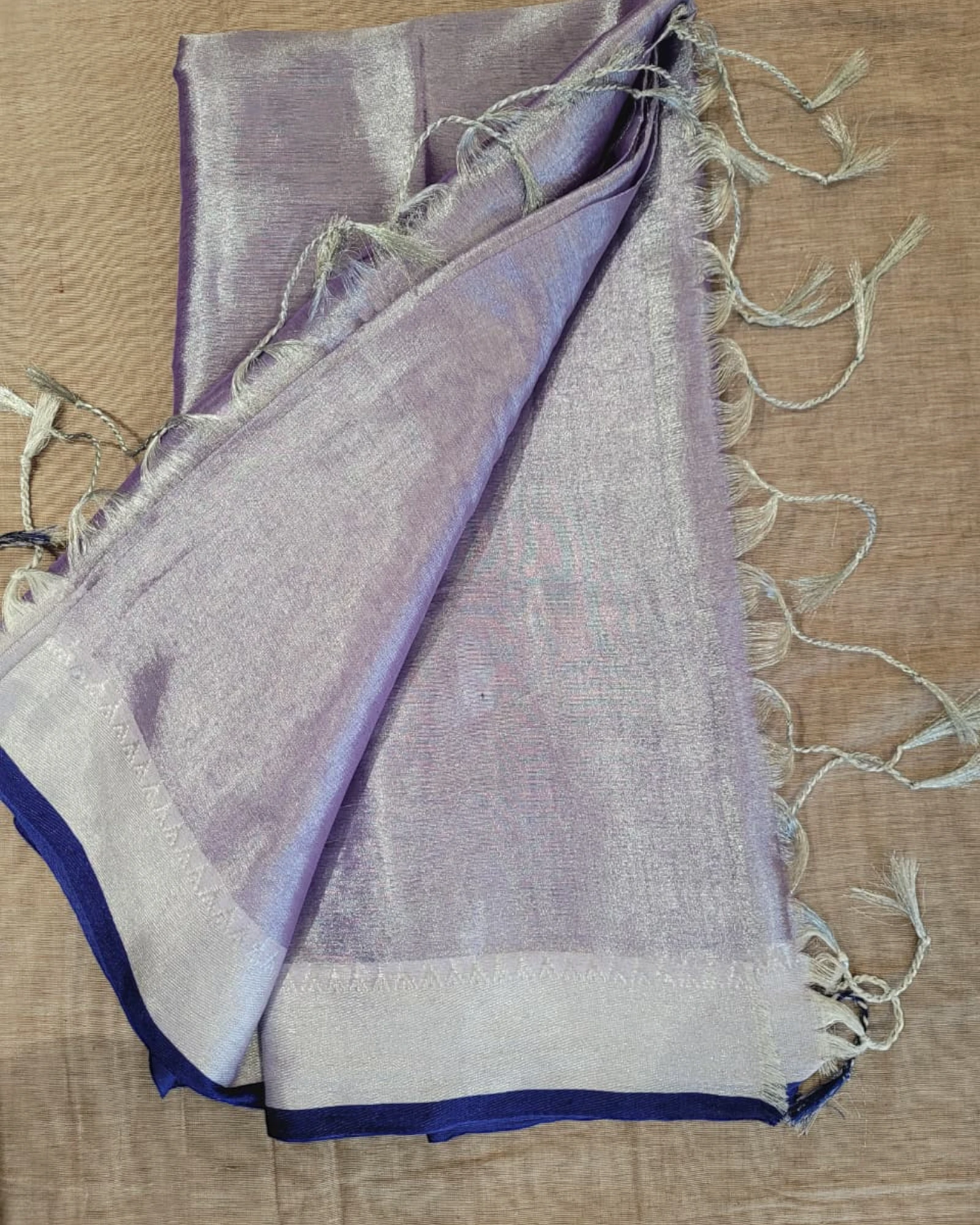 Purple Roshni Tissue Saree(border)