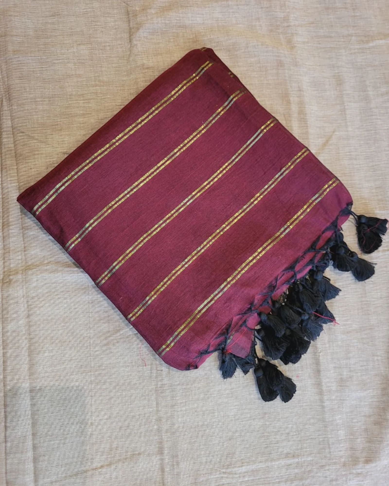 Maroon Nidhi Mul Saree