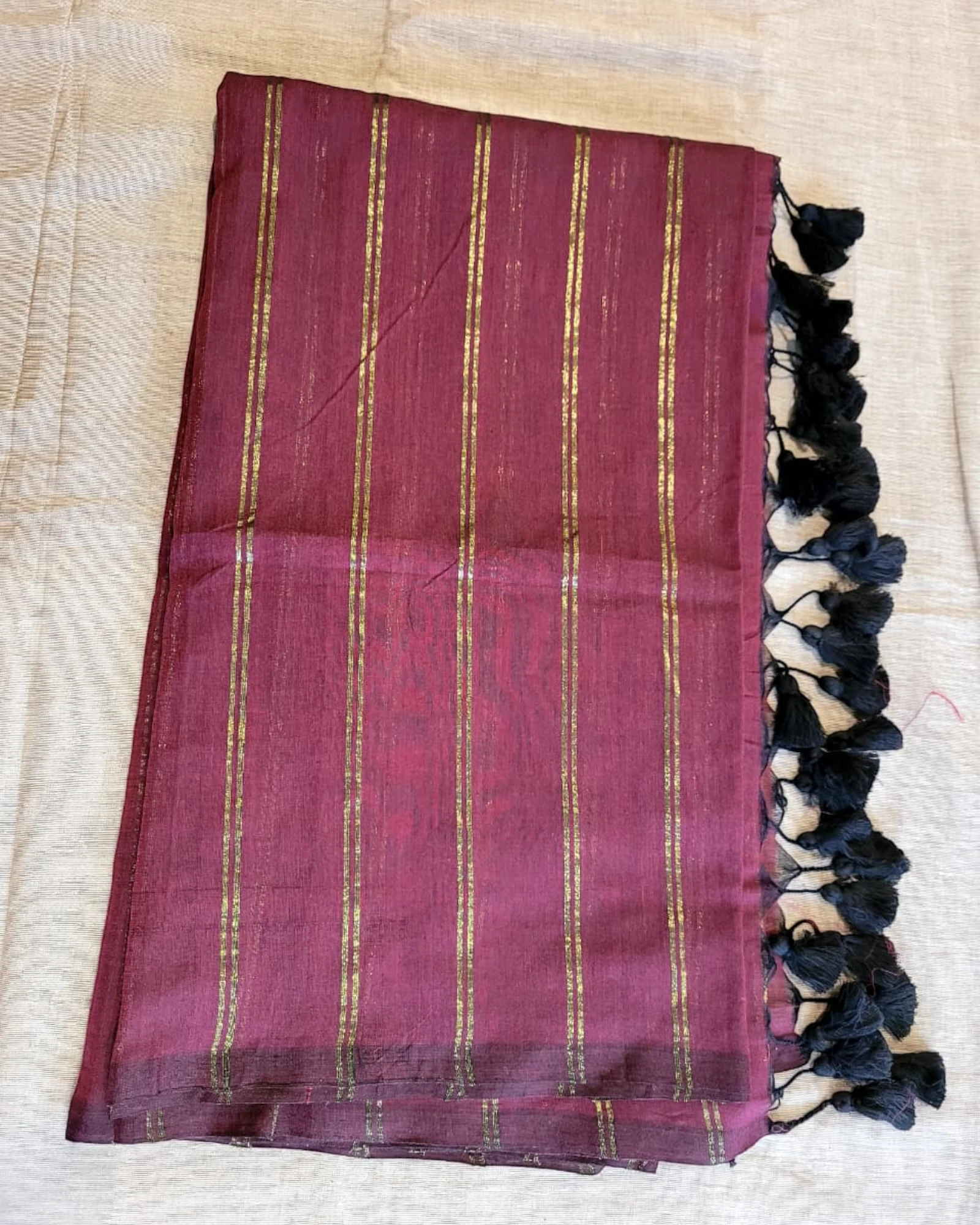 Maroon Nidhi Mul Saree