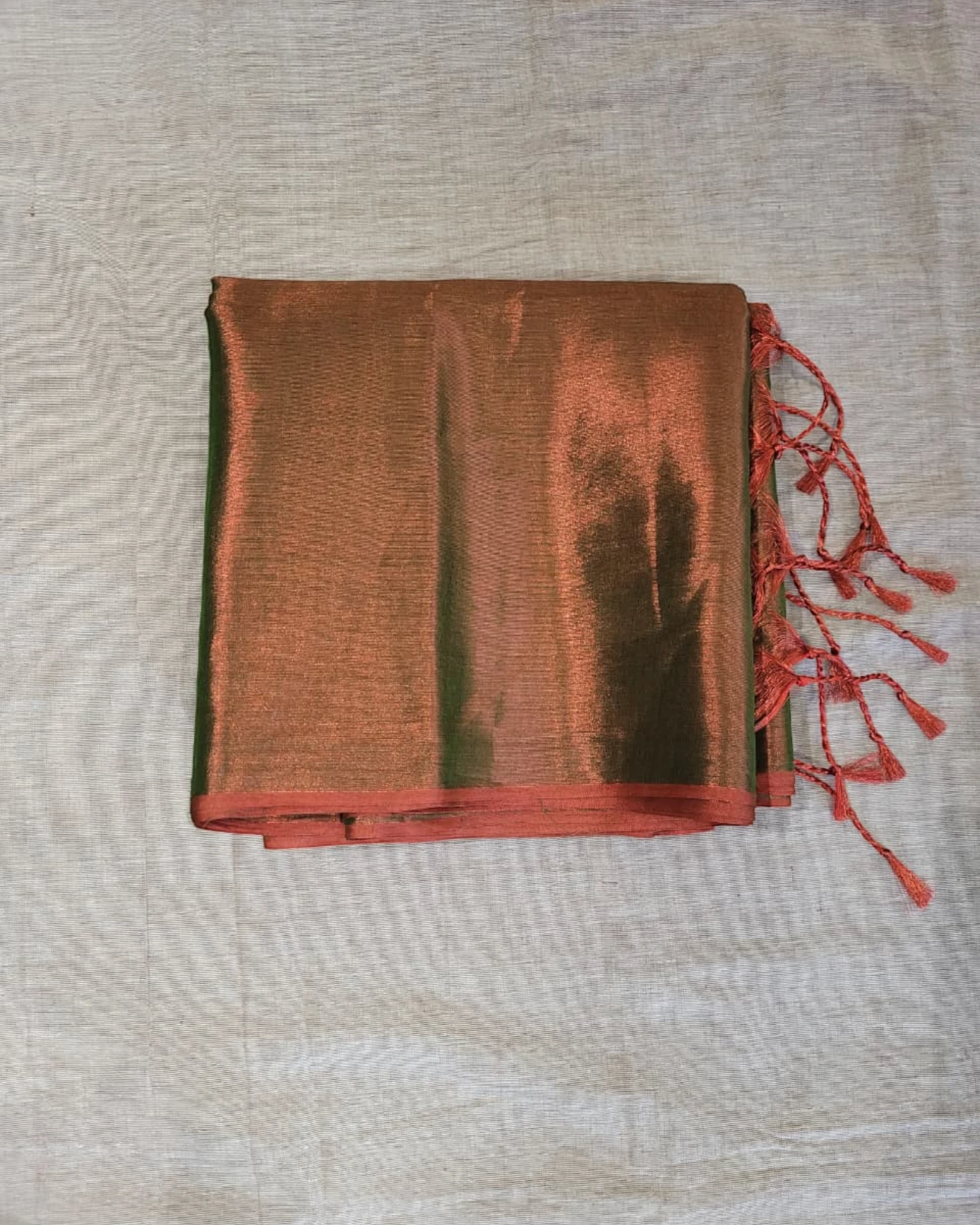 Copper Roshni Tissue Saree