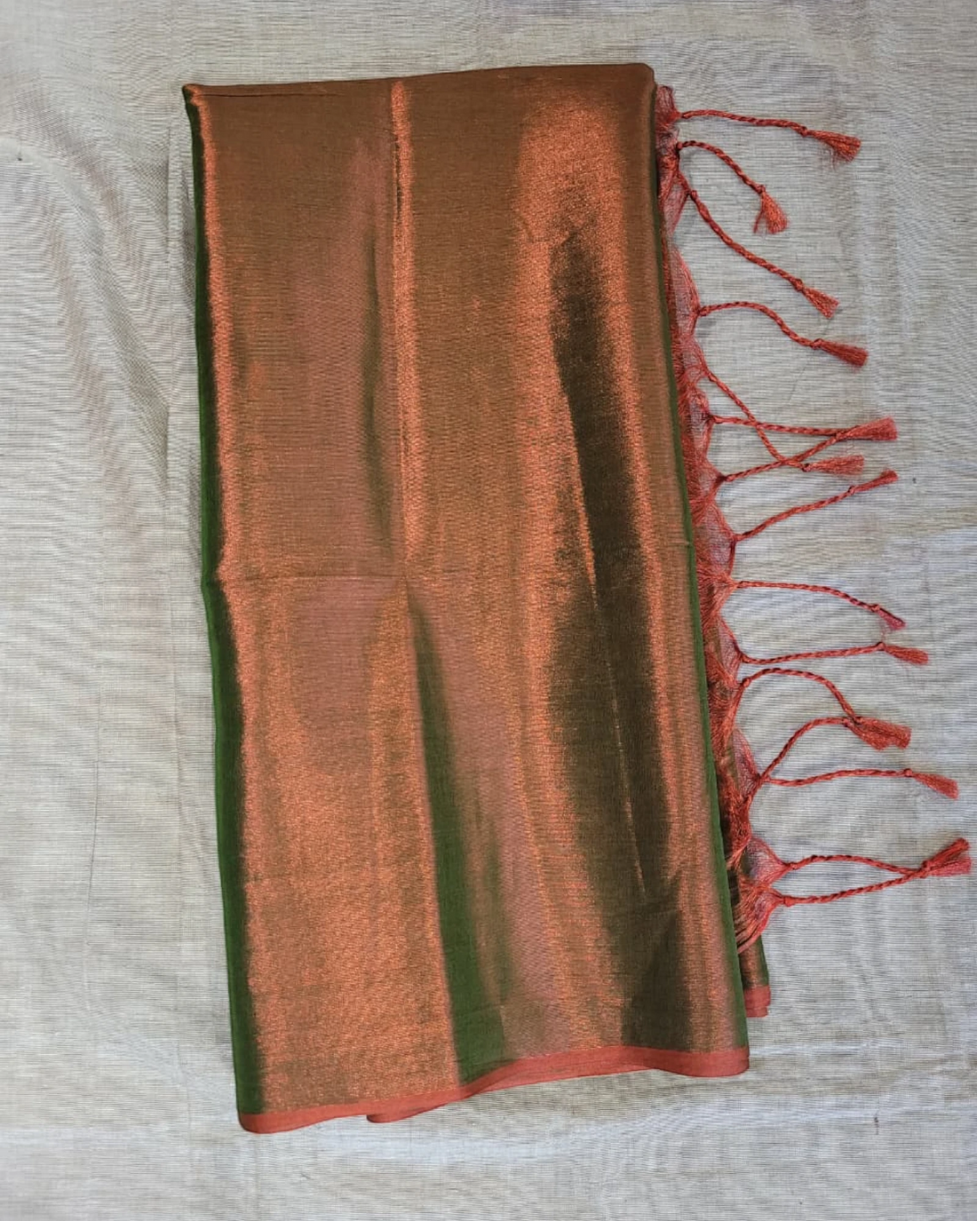 Copper Roshni Tissue Saree