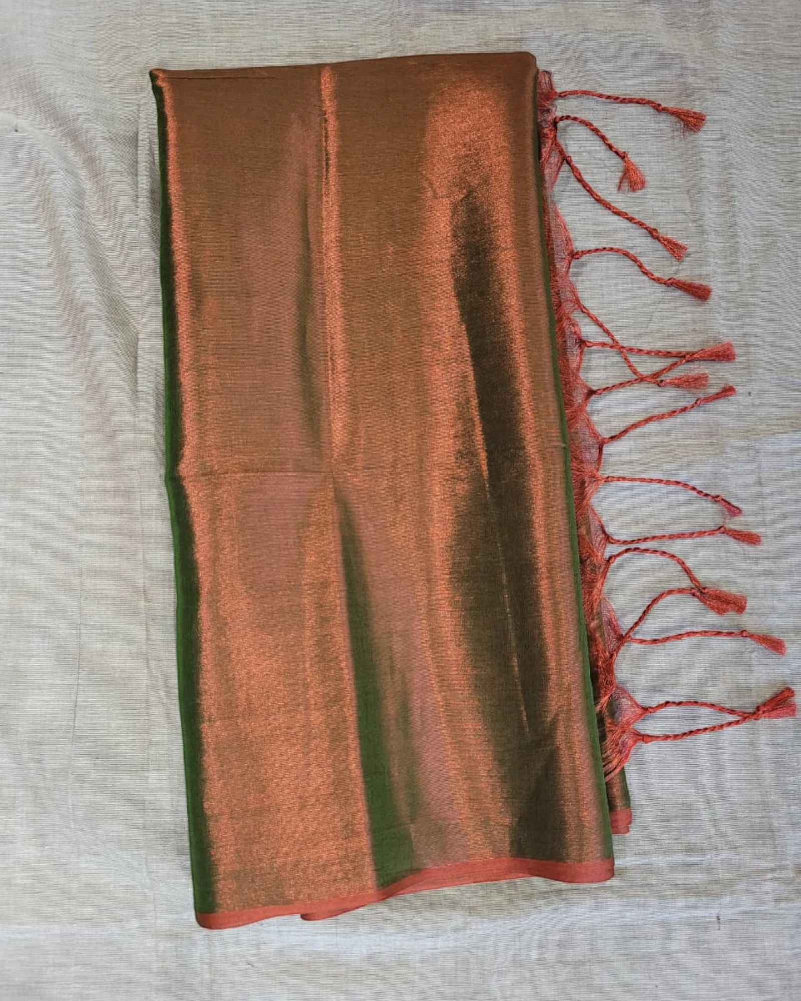 Copper Roshni Tissue Saree