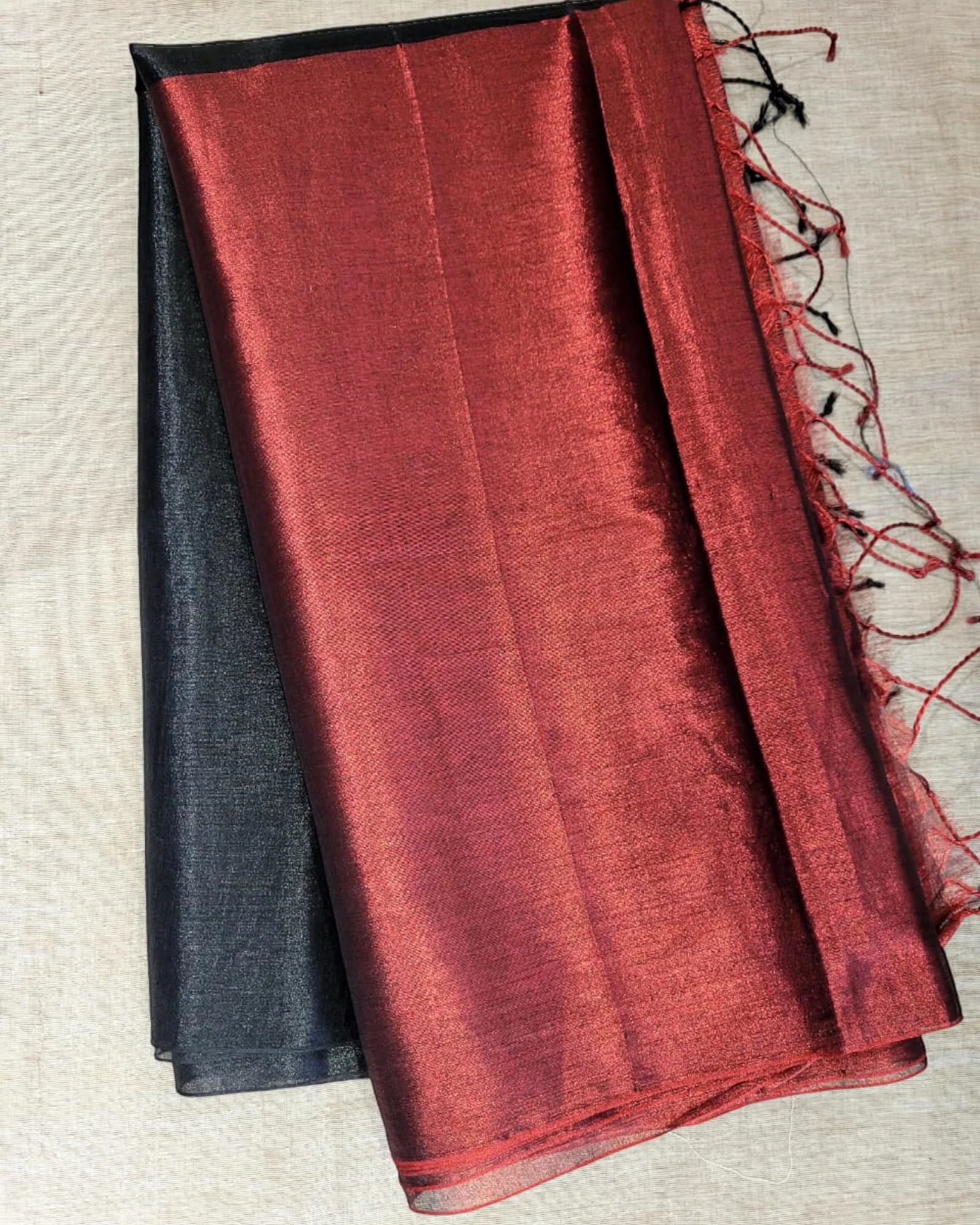 Red Roshni Tissue Saree