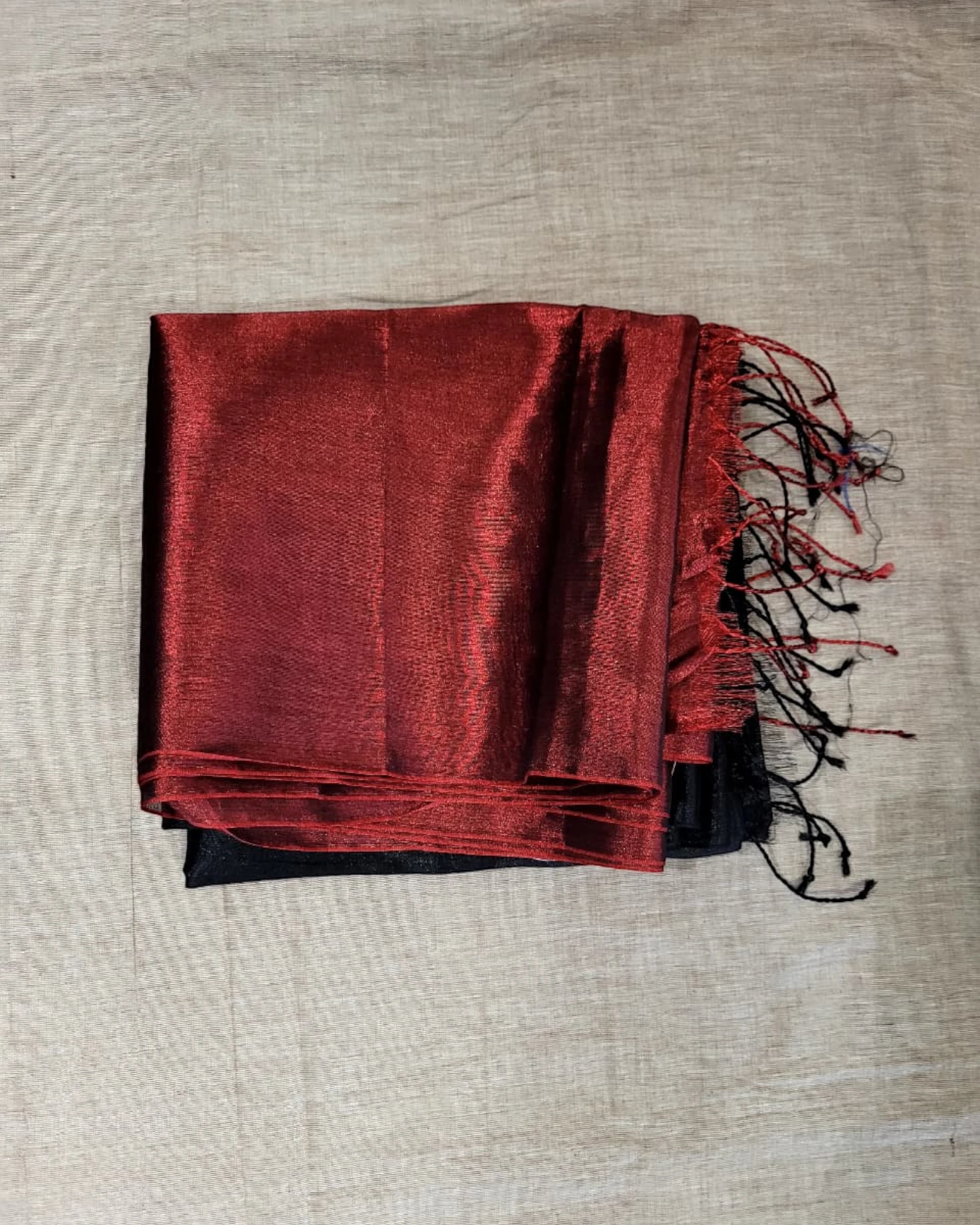 Red Roshni Tissue Saree