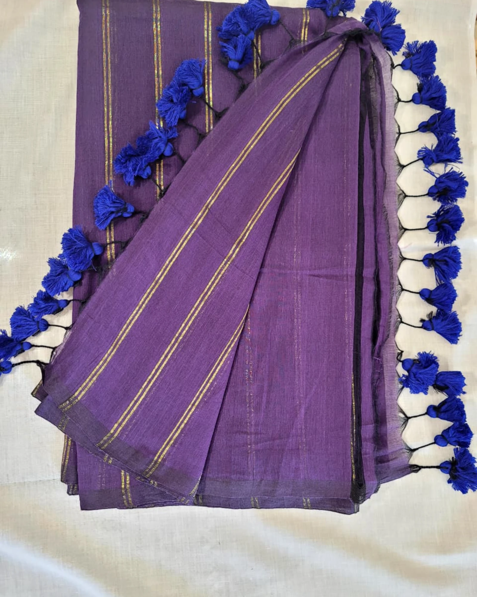 Purple Nidhi Mul Saree