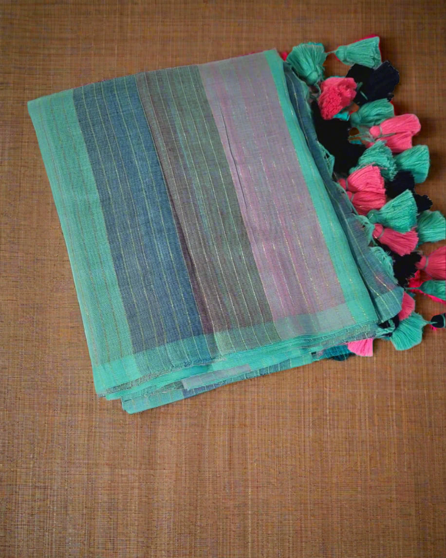 Multicolour Nidhi Mul Saree(zari)