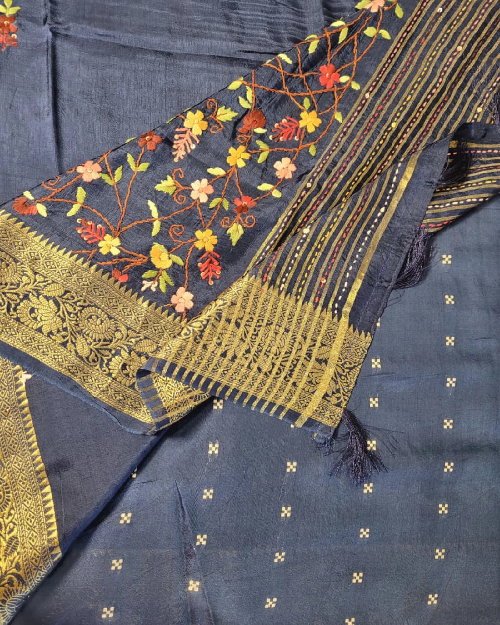 Blue Aira Chinnon Saree