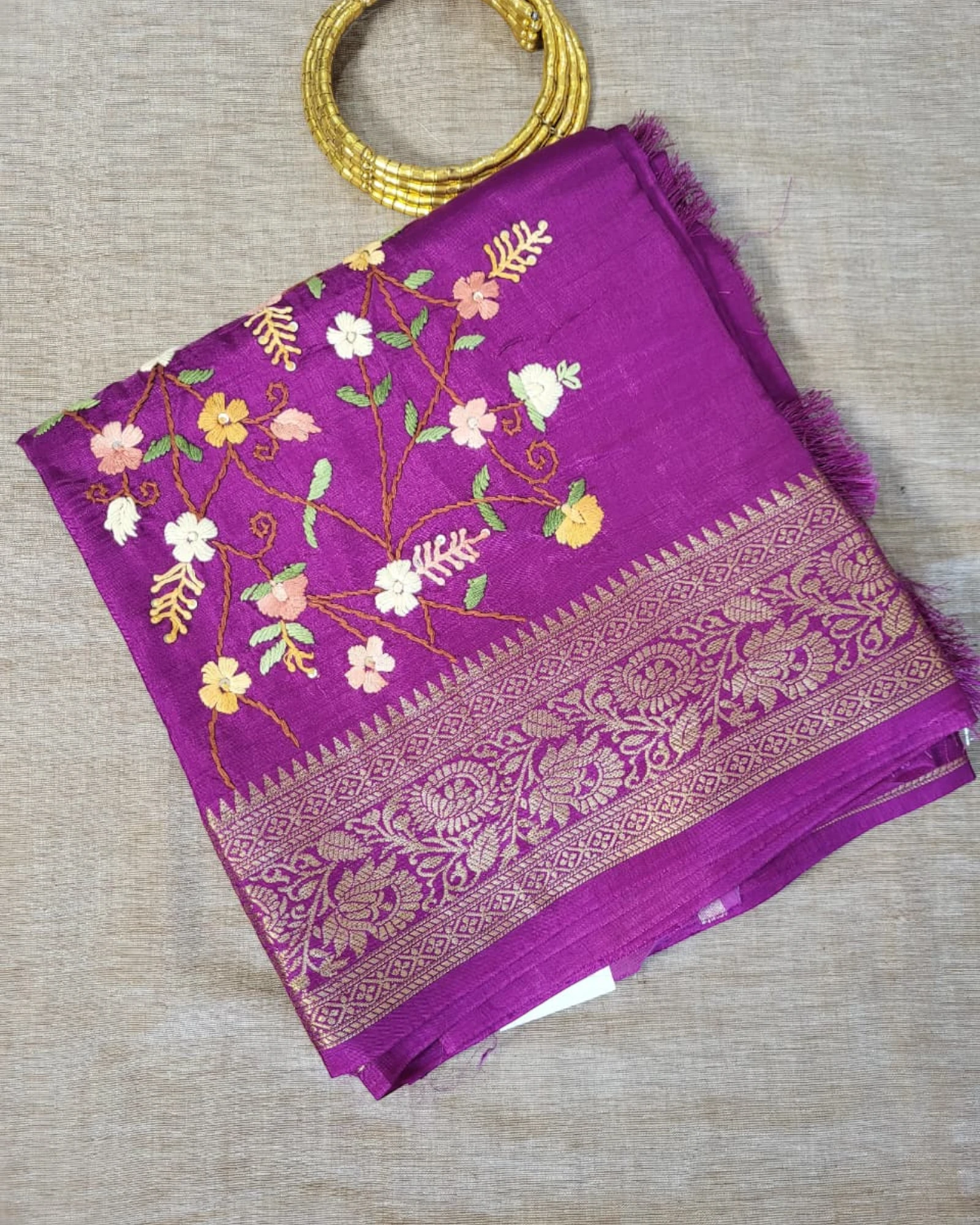 Purple Aira Chinnon Saree
