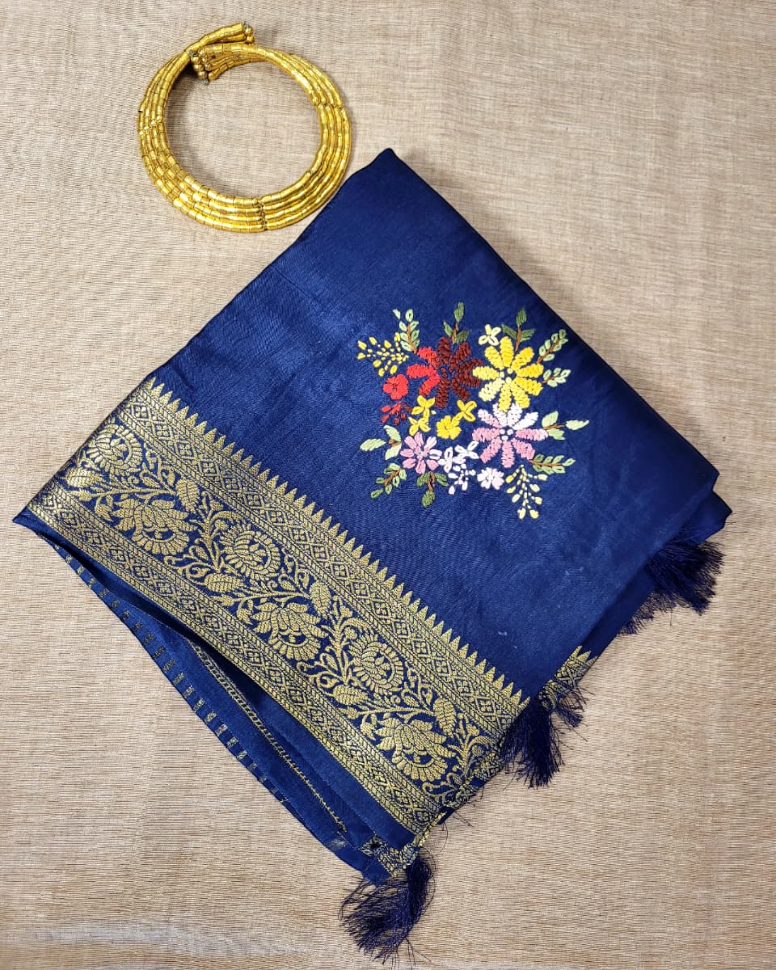 Blue Aira Chinnon Saree