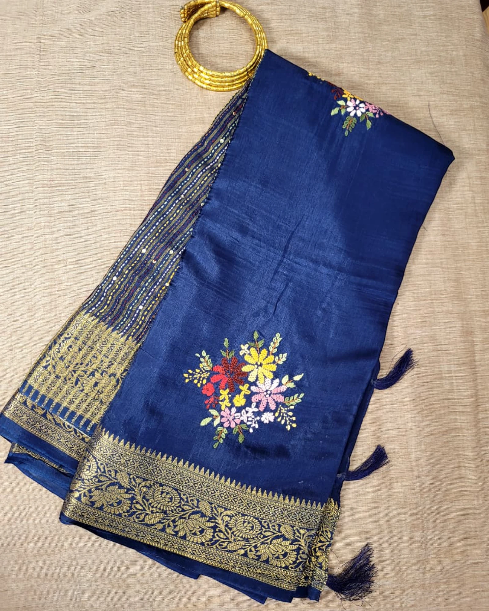 Blue Aira Chinnon Saree