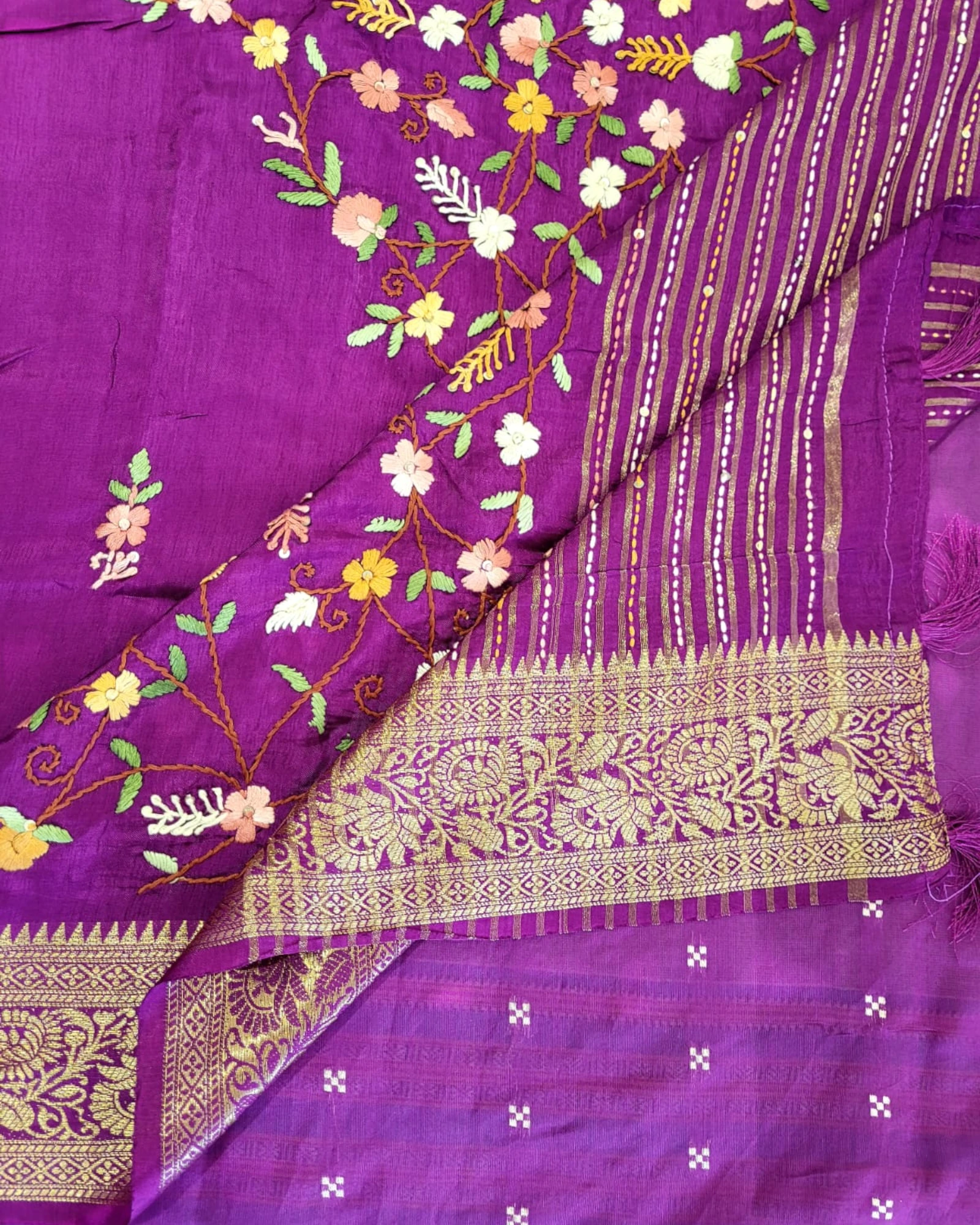 Purple Aira Chinnon Saree