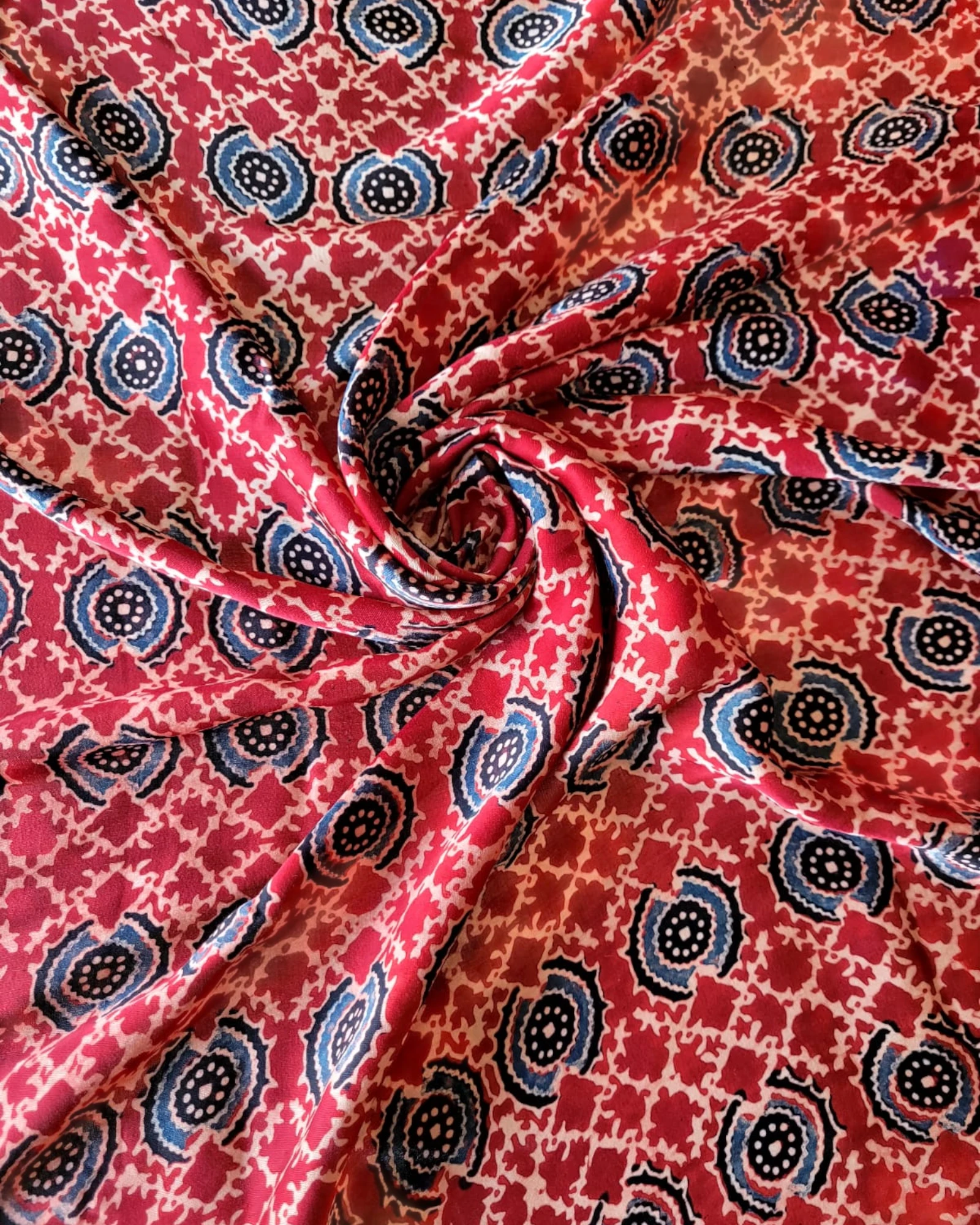 Red2 Madhu ModalSilk Saree