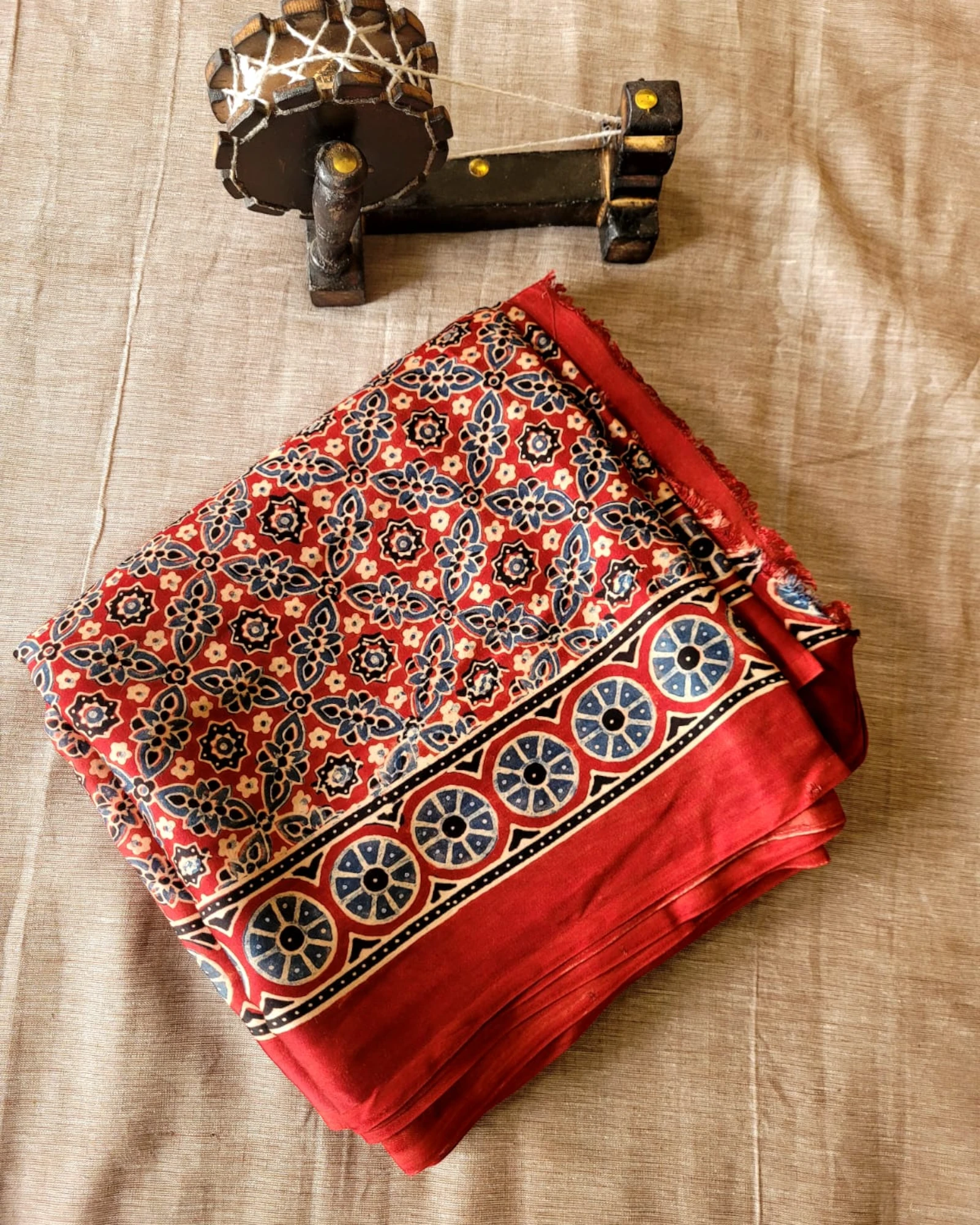 Red2 Madhu ModalSilk Saree