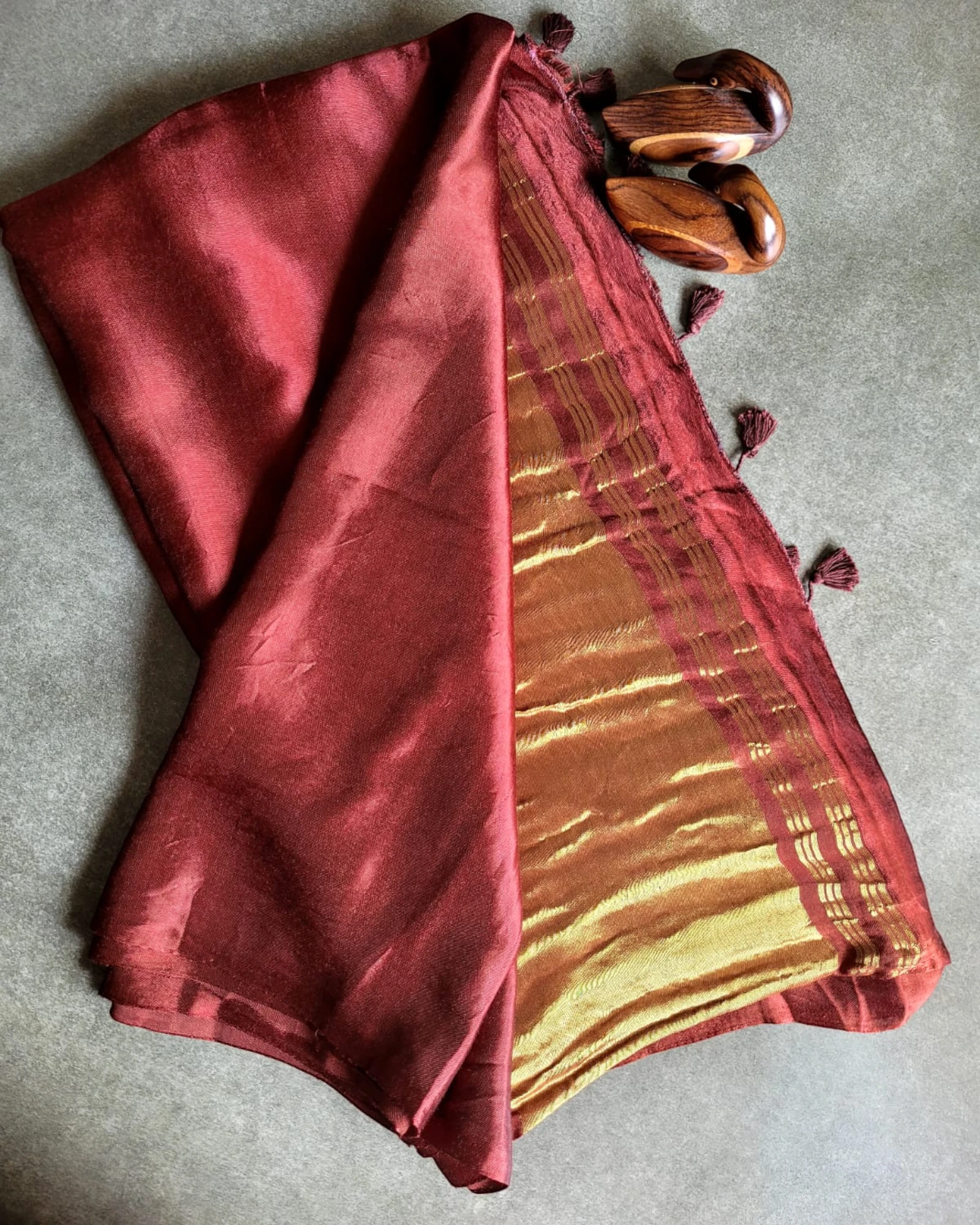Brown Madhu ModalSilk Saree