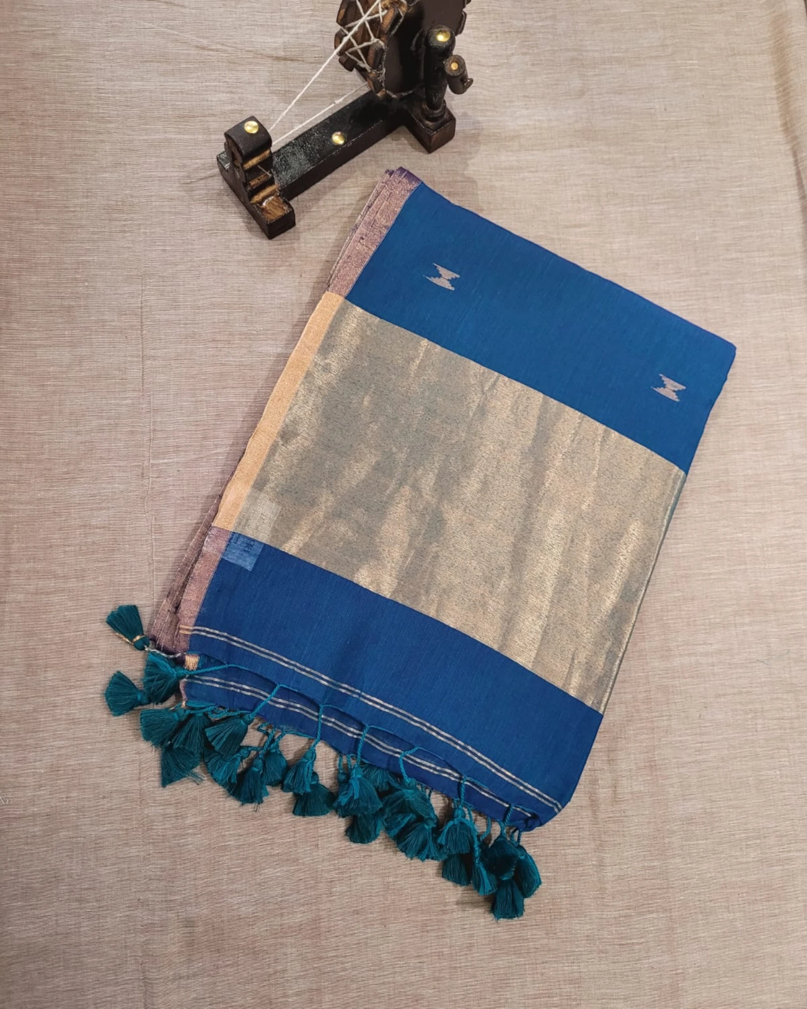 Navy Mul Saree
