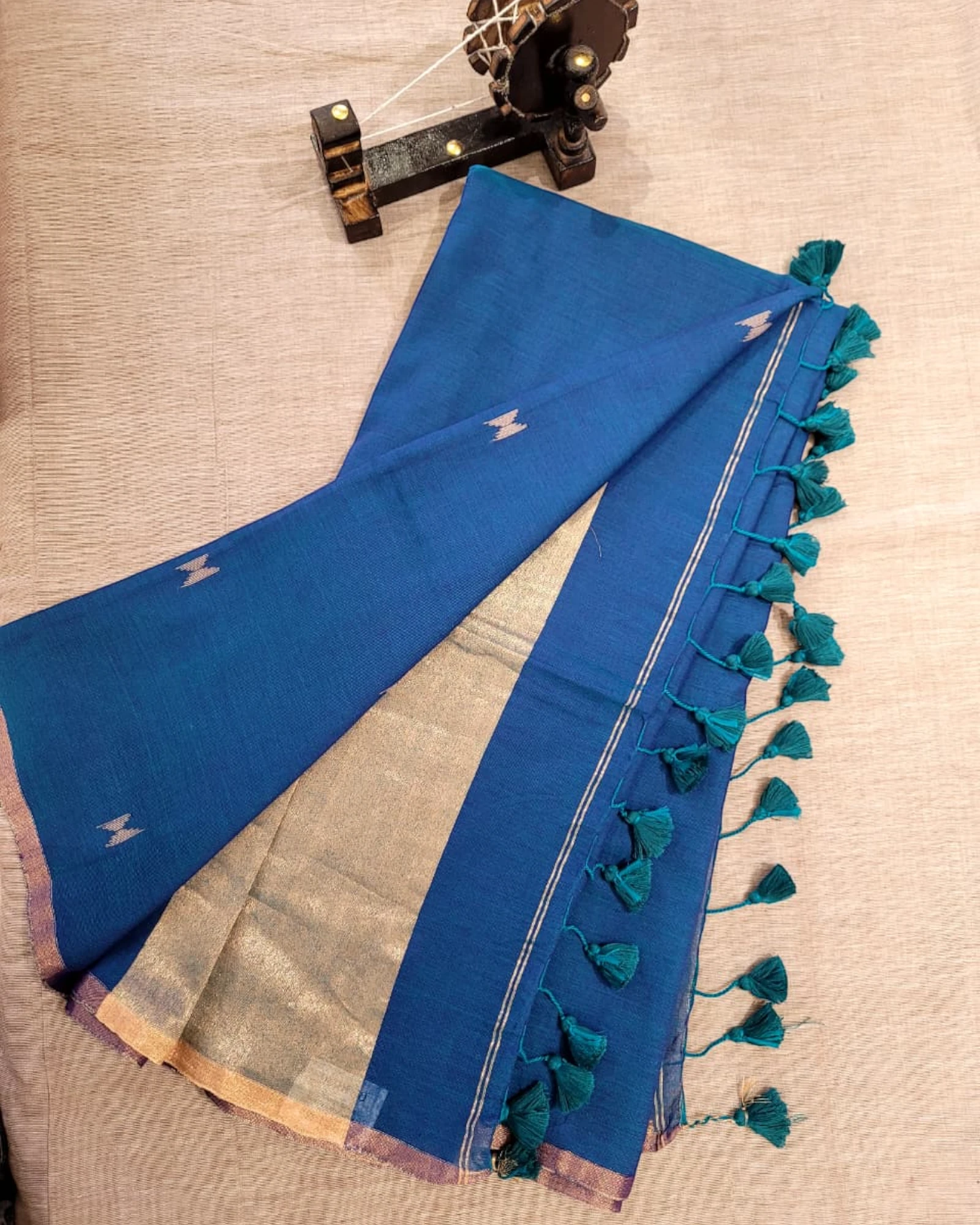 Navy Mul Saree