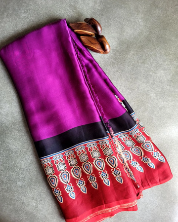 Purple Madhu ModalSilk Saree