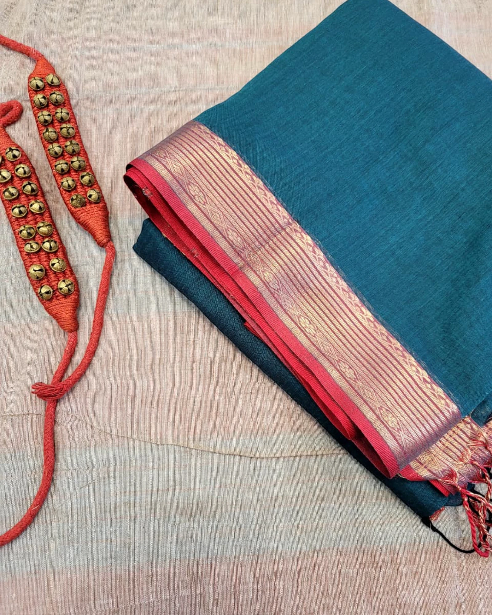 Green Mangalgiri2 Mul Saree