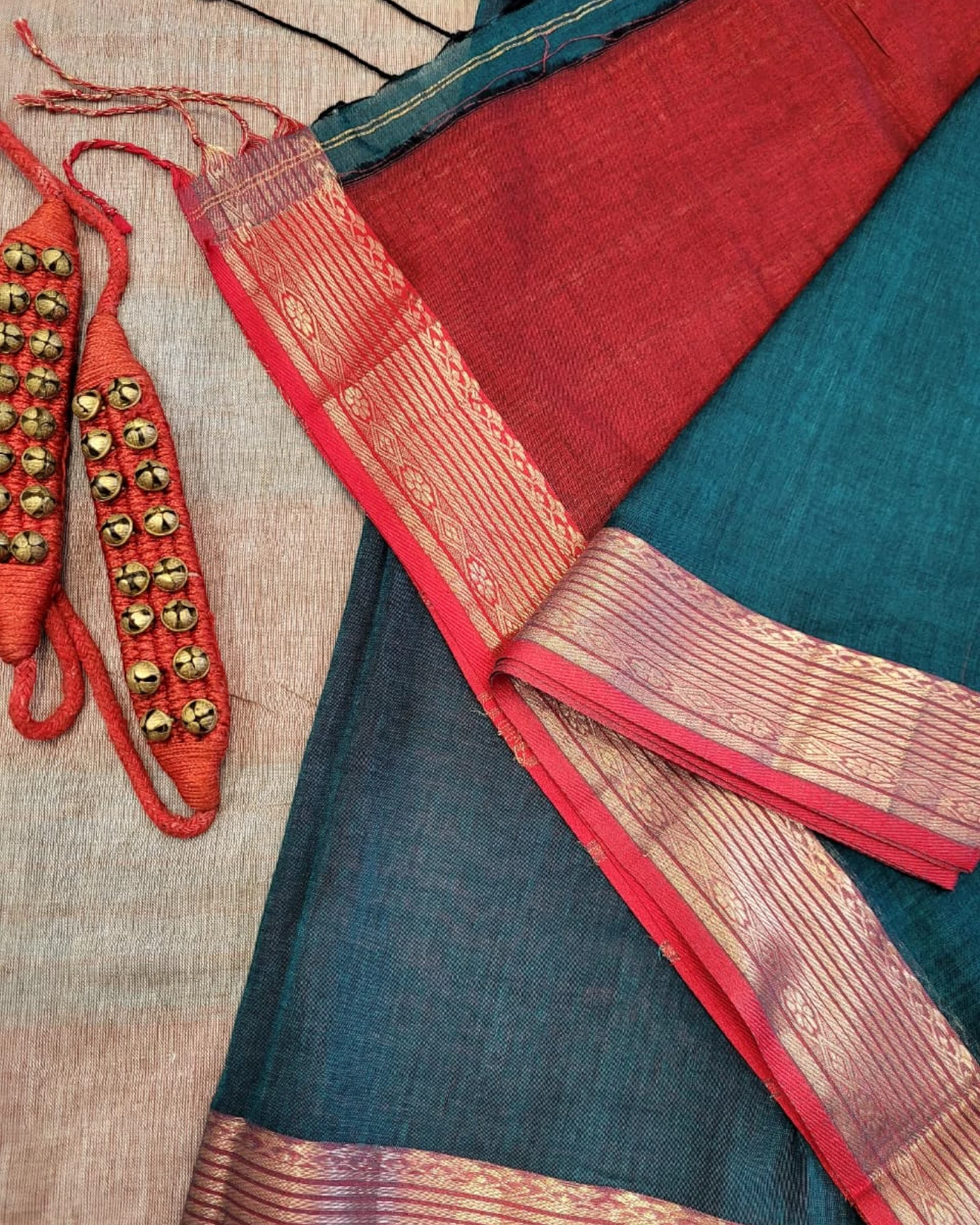 Green Mangalgiri2 Mul Saree