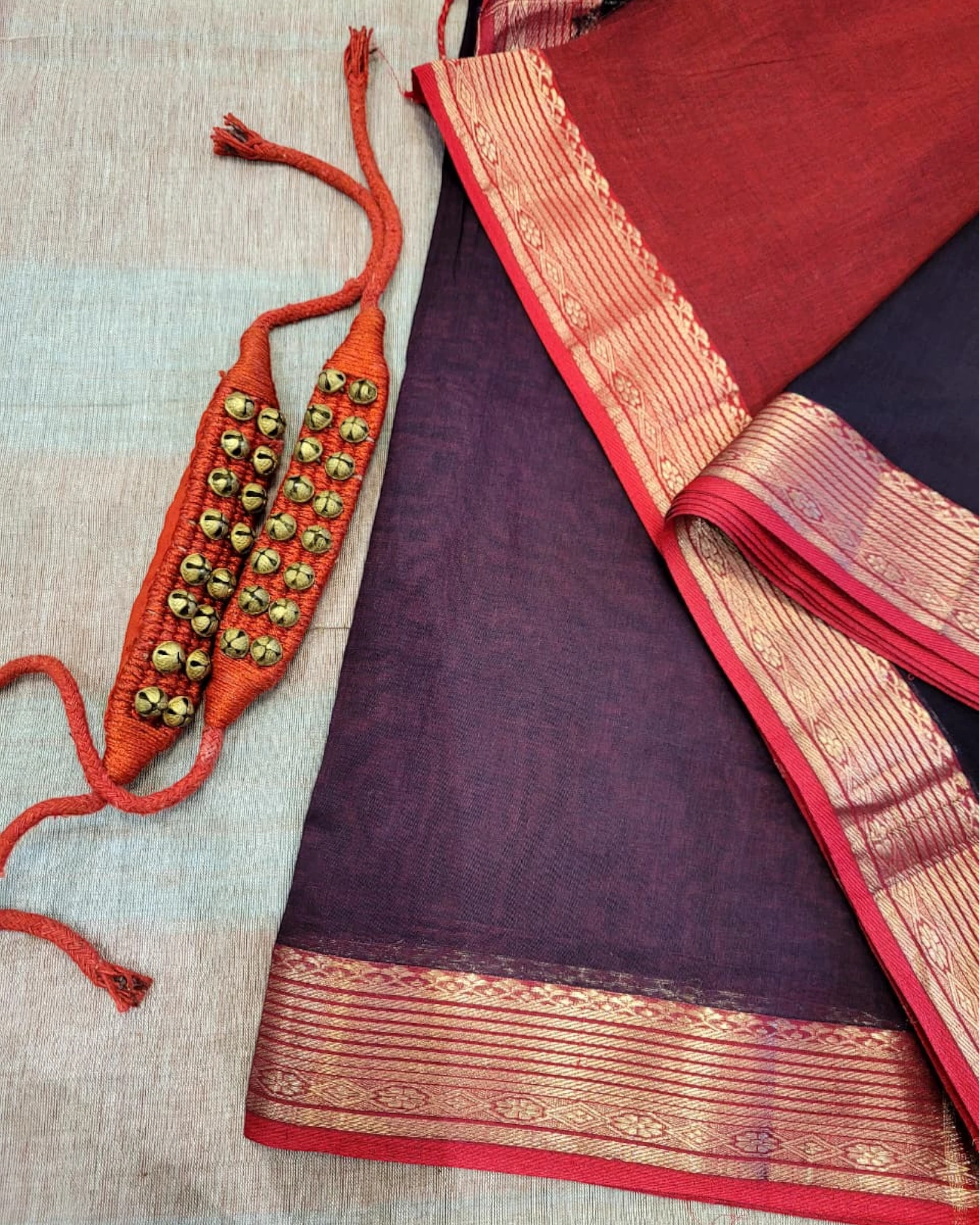 Black Mangalgiri2 Mul Saree