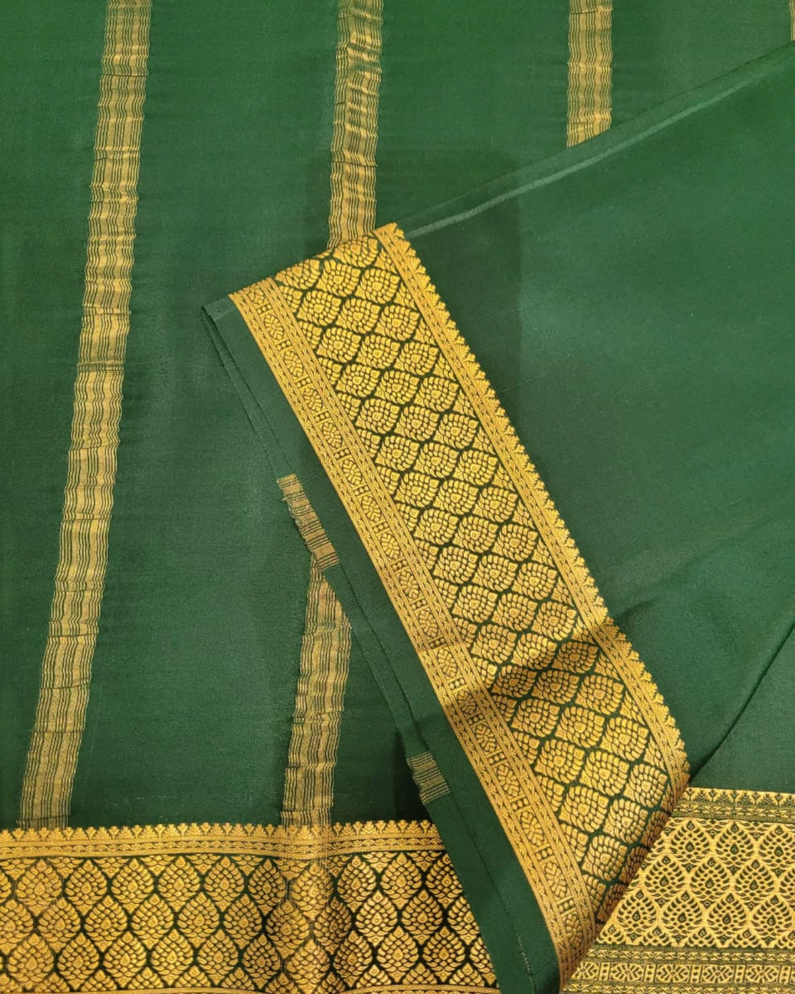 Green Mallika Mysore Silk Saree