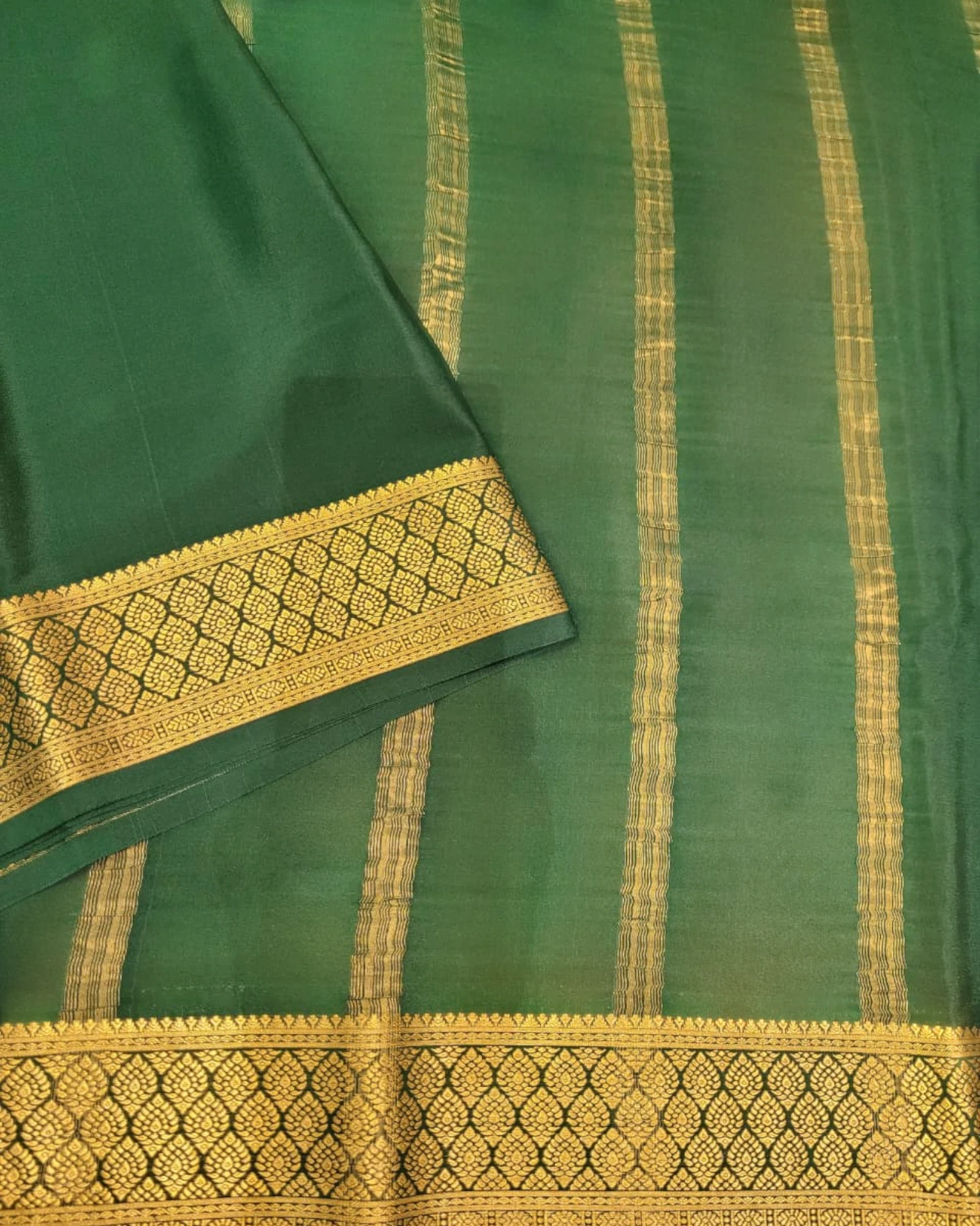 Green Mallika Mysore Silk Saree