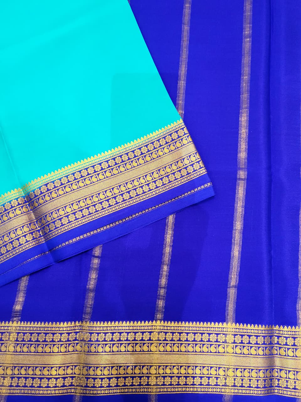 Blue Raga Mysore Silk Saree