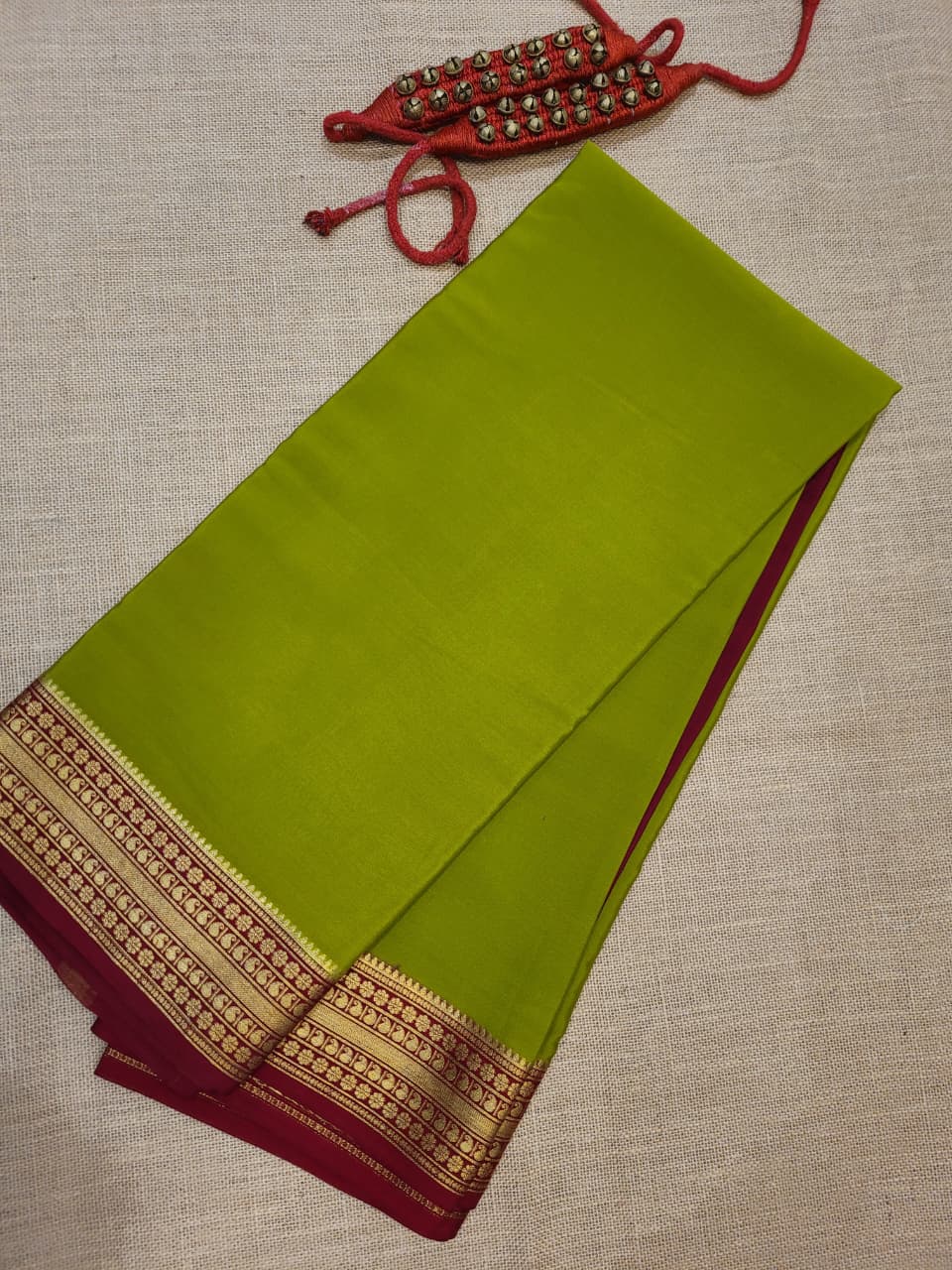 Green Raga Mysore Silk Saree