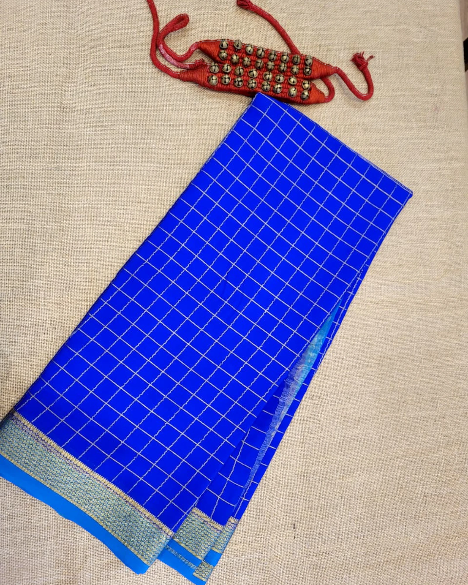 Blue2 Madhura Mysore Silk Saree