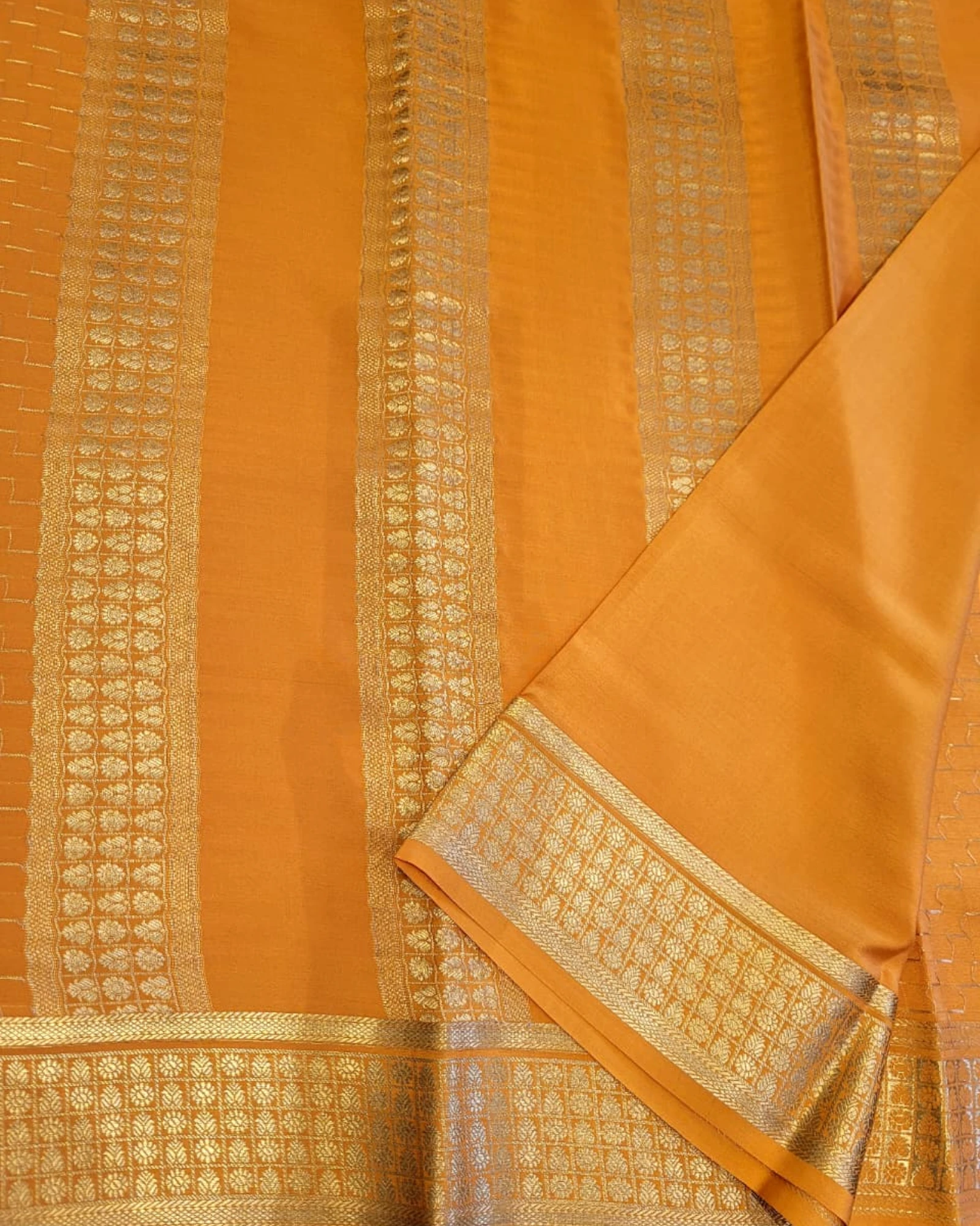 Yellow Madhura Mysore Silk Saree