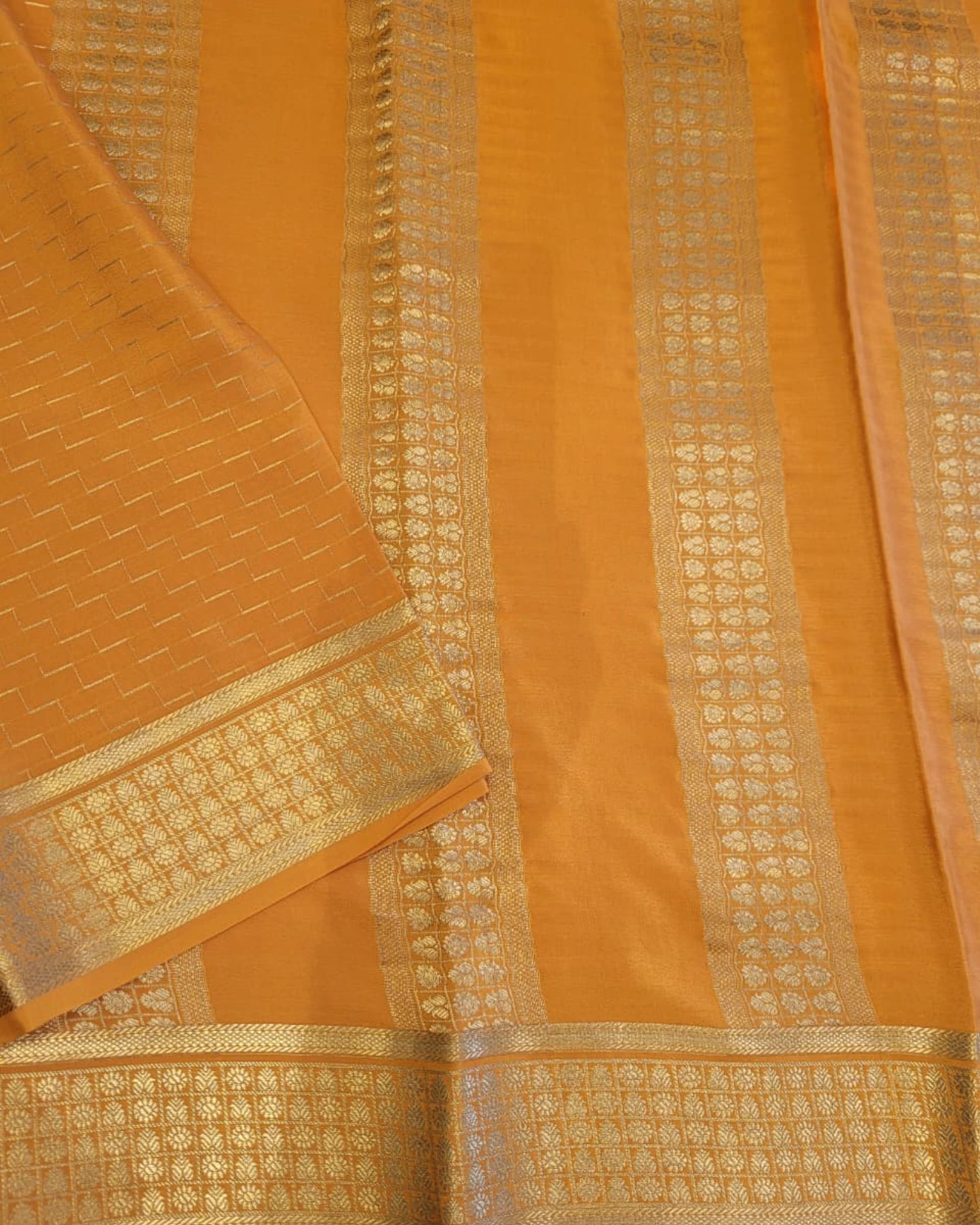 Yellow Madhura Mysore Silk Saree