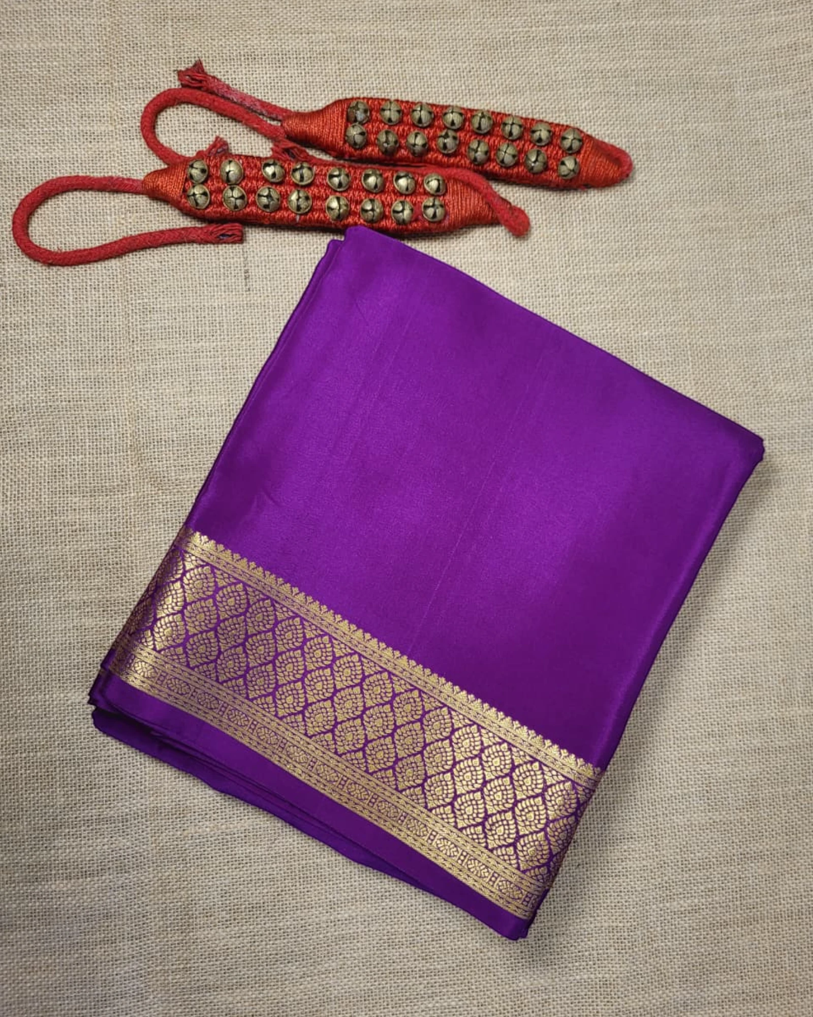 Purple Mallika Mysore Silk Saree