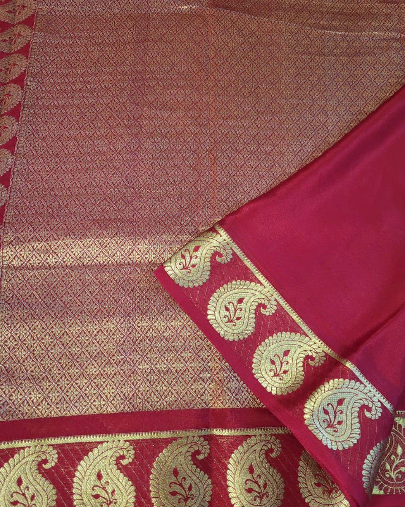 Red2 Mango Mysore Silk Saree