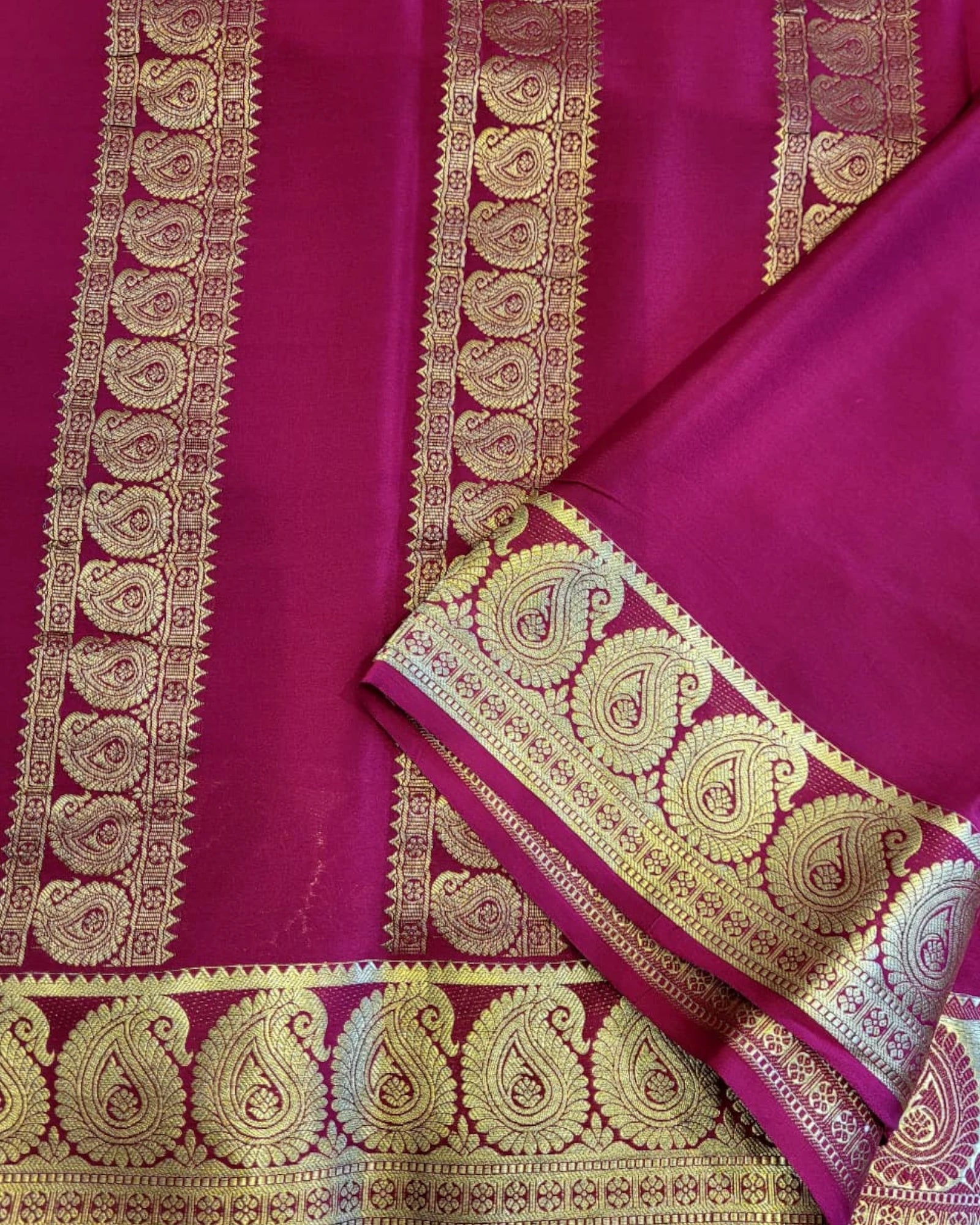 Red1 Mango Mysore Silk Saree