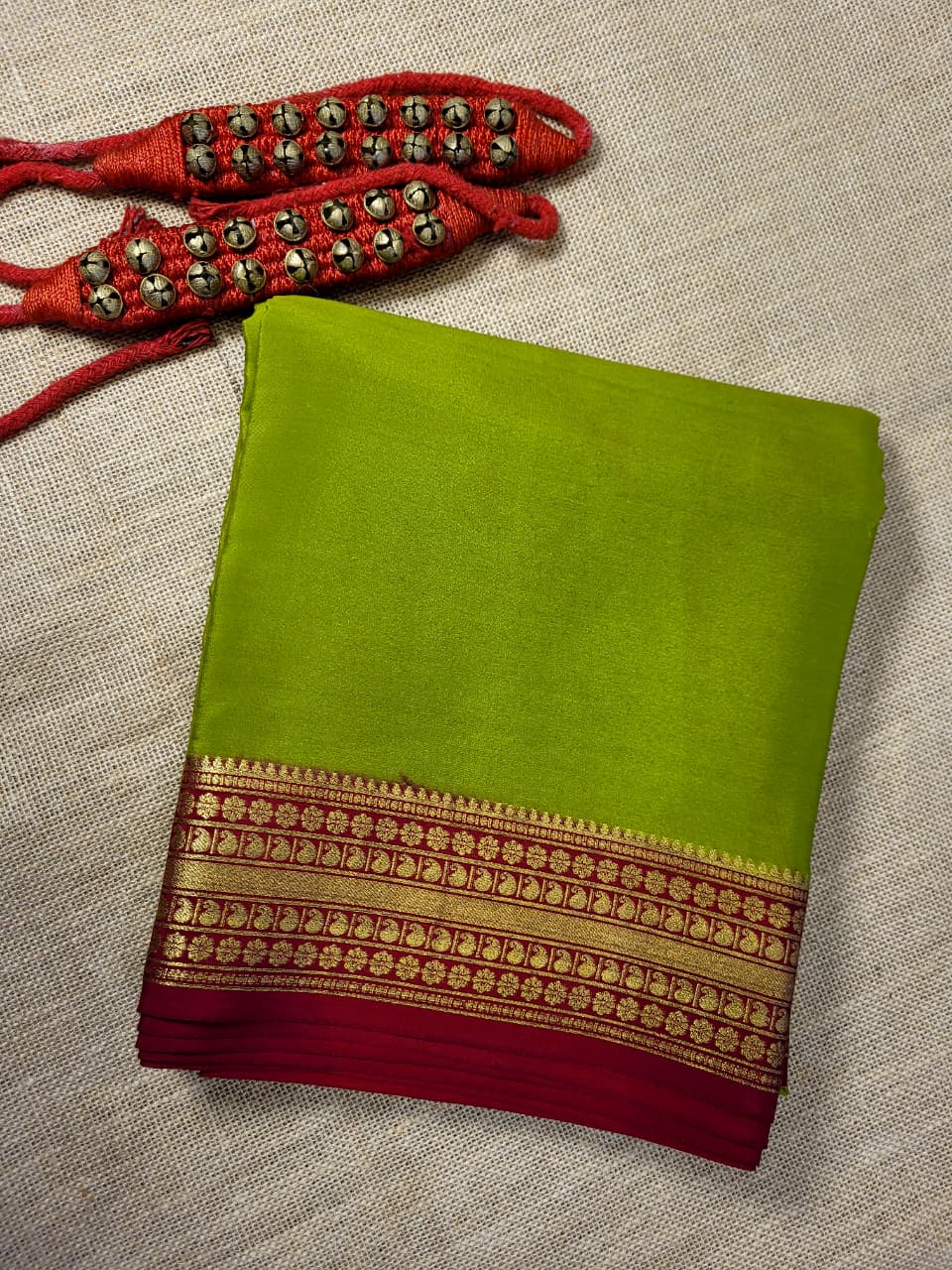 Green Raga Mysore Silk Saree