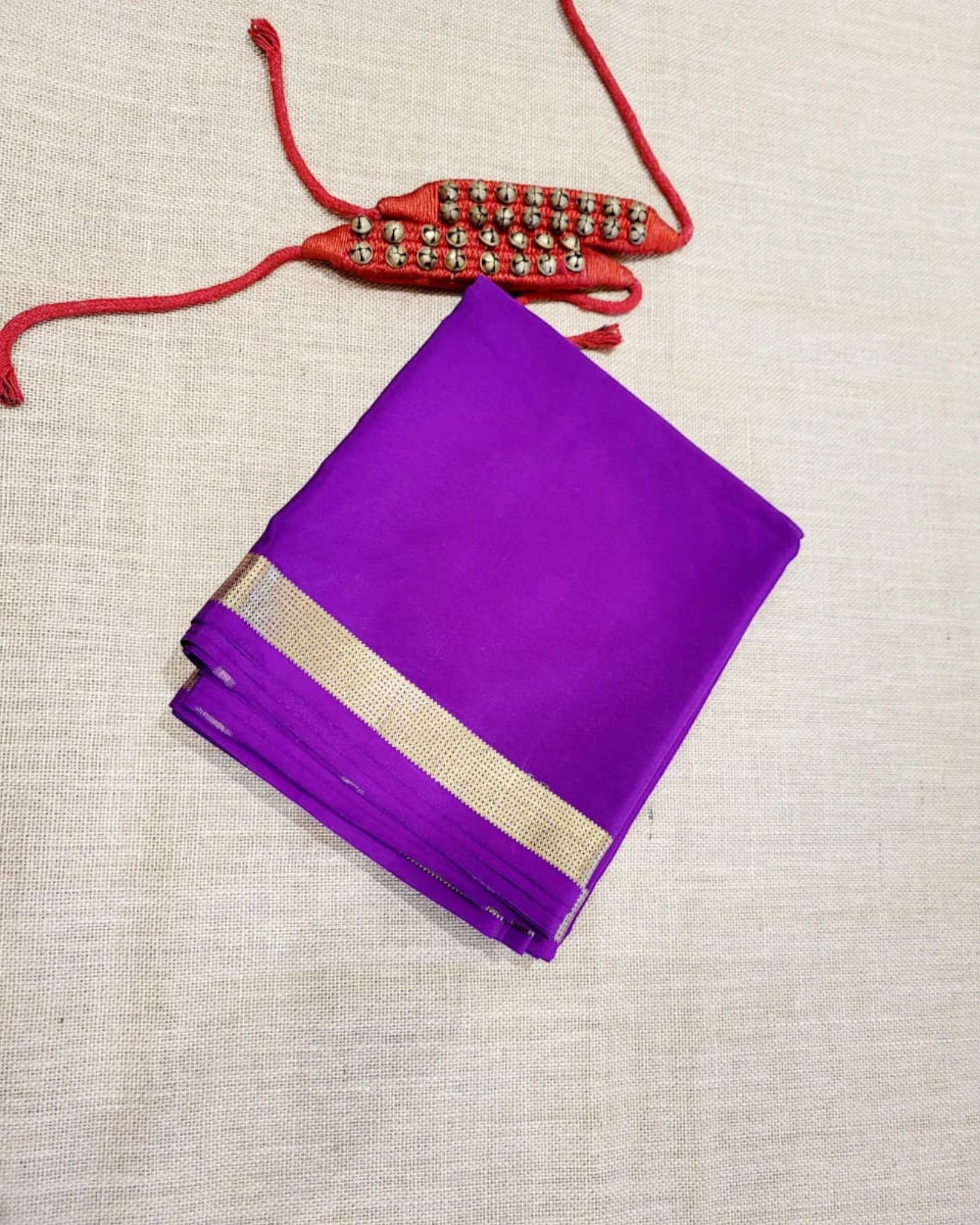 Purple Amogha Mysore Silk Saree