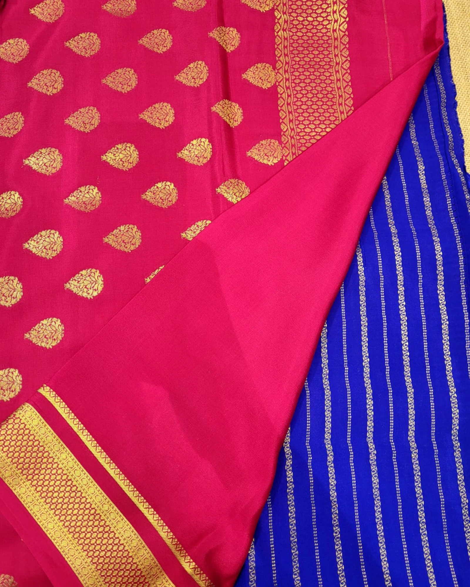 Blue Madhura Mysore Silk Saree