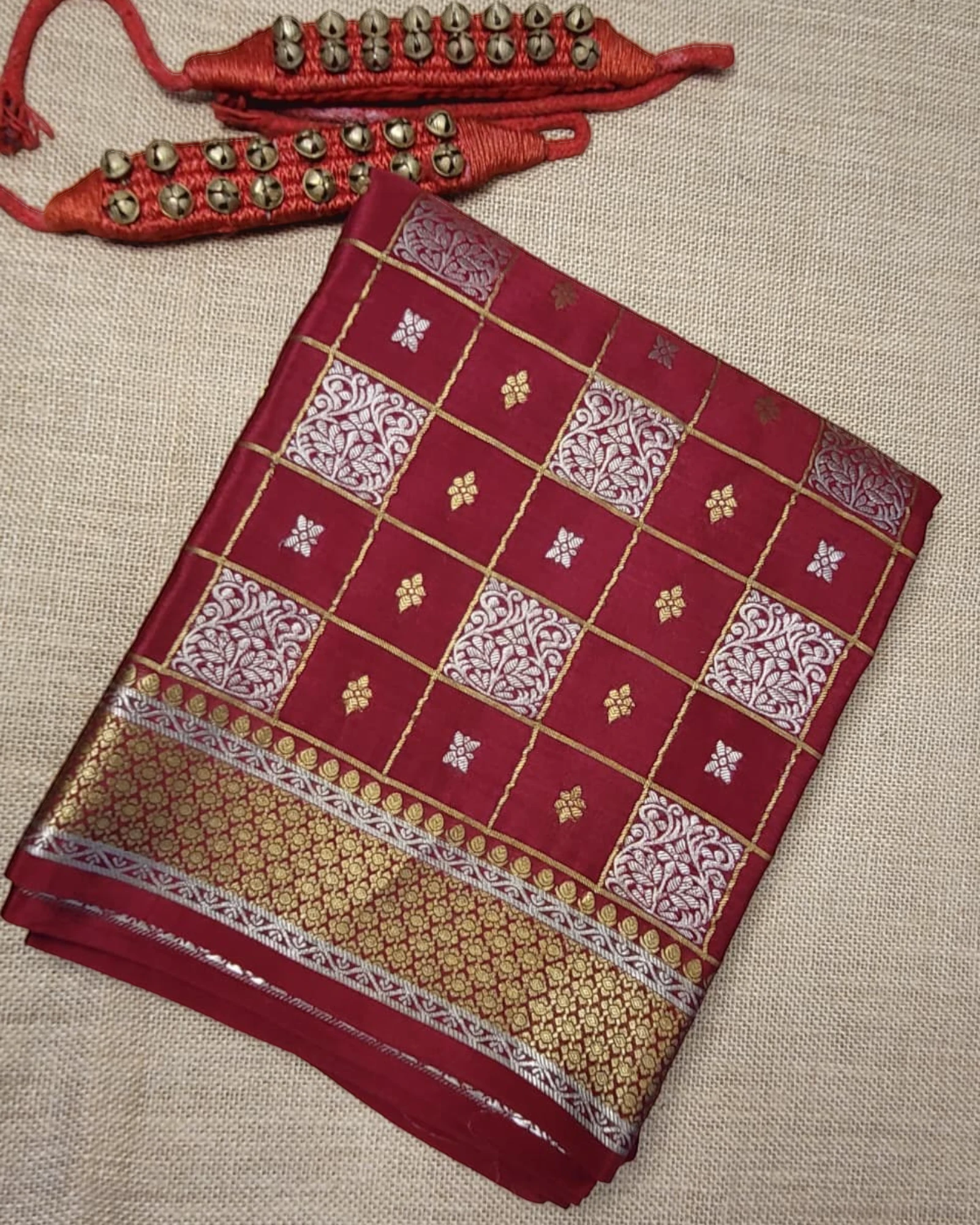 Brown Madhura Mysore Silk Saree