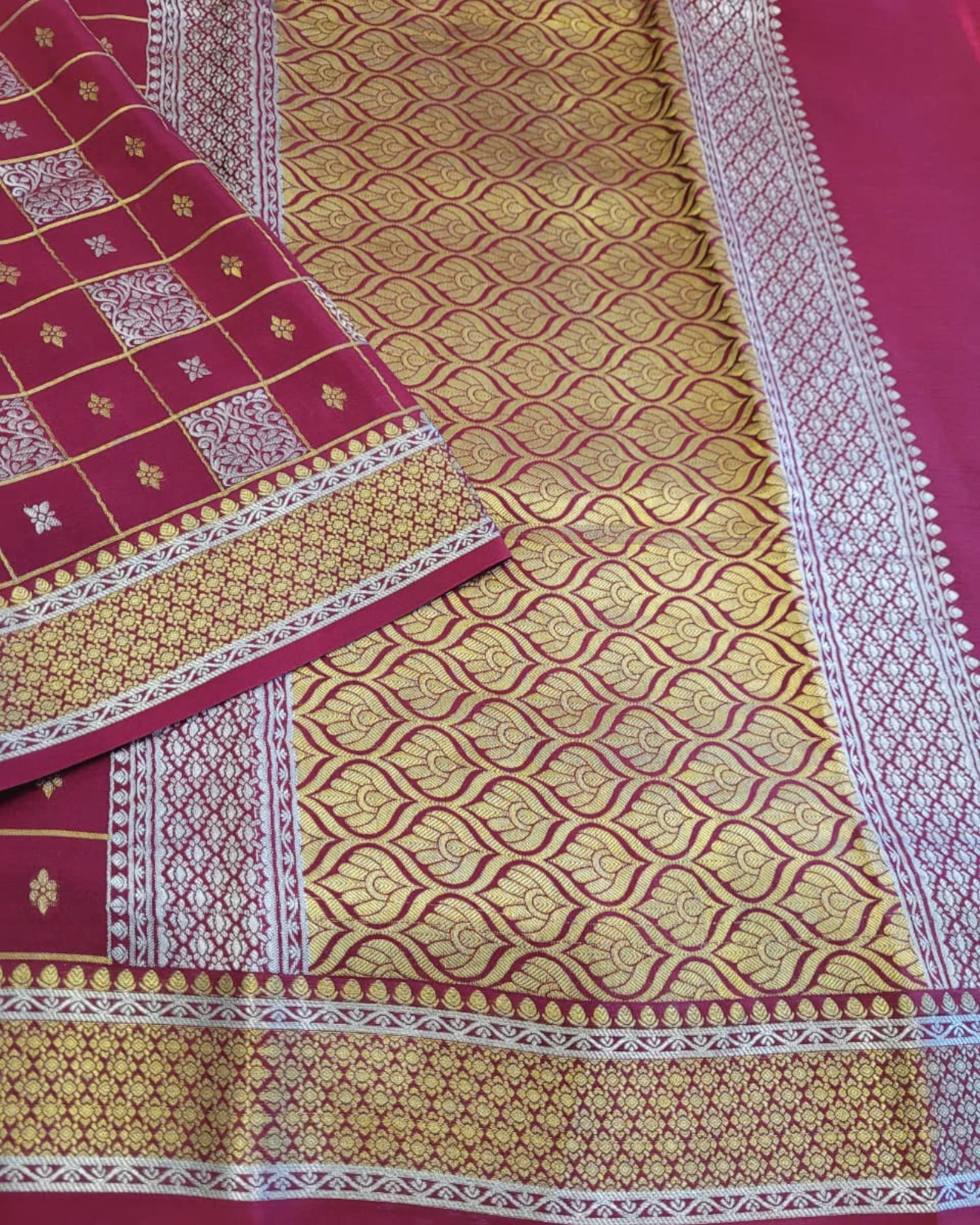 Brown Madhura Mysore Silk Saree