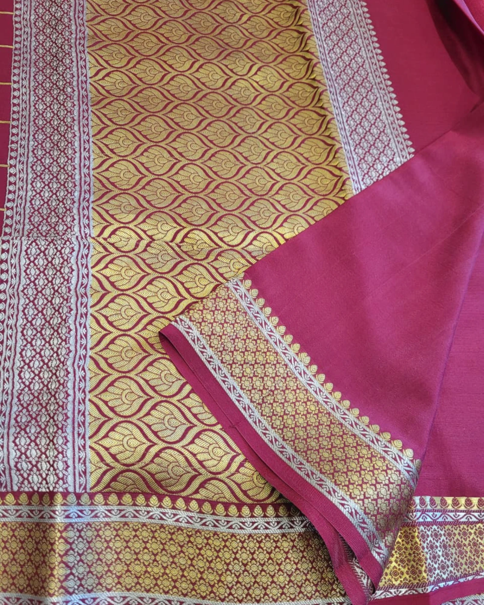 Brown Madhura Mysore Silk Saree