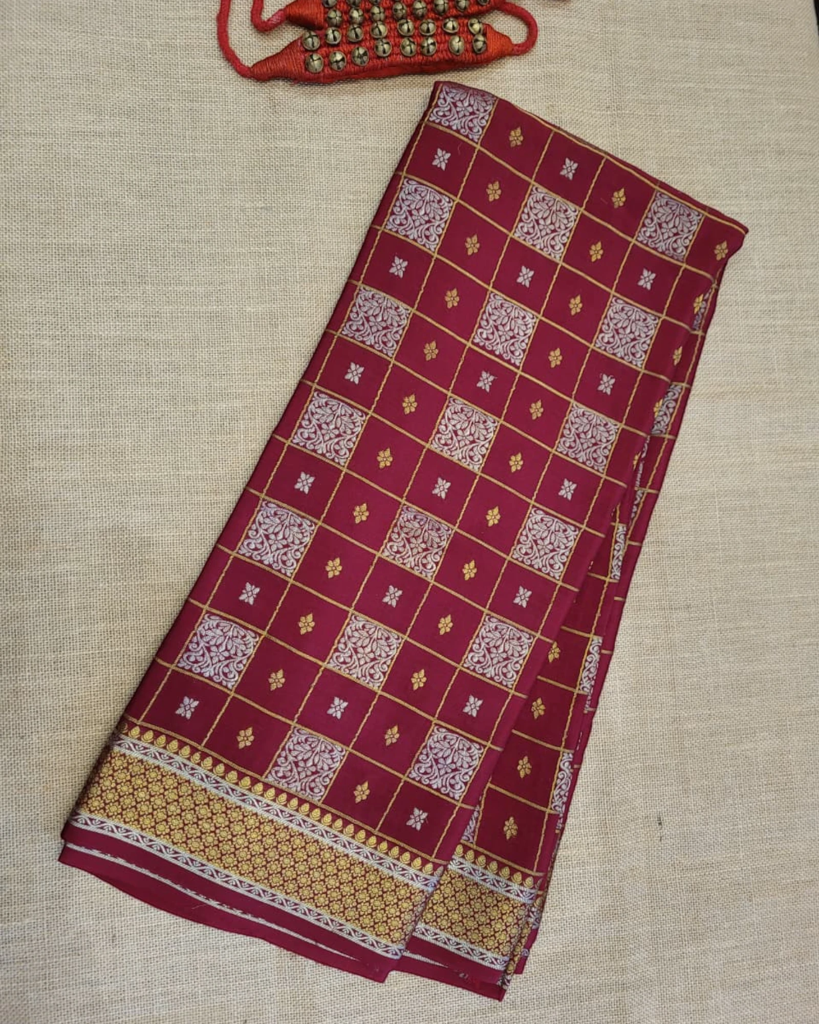 Brown Madhura Mysore Silk Saree